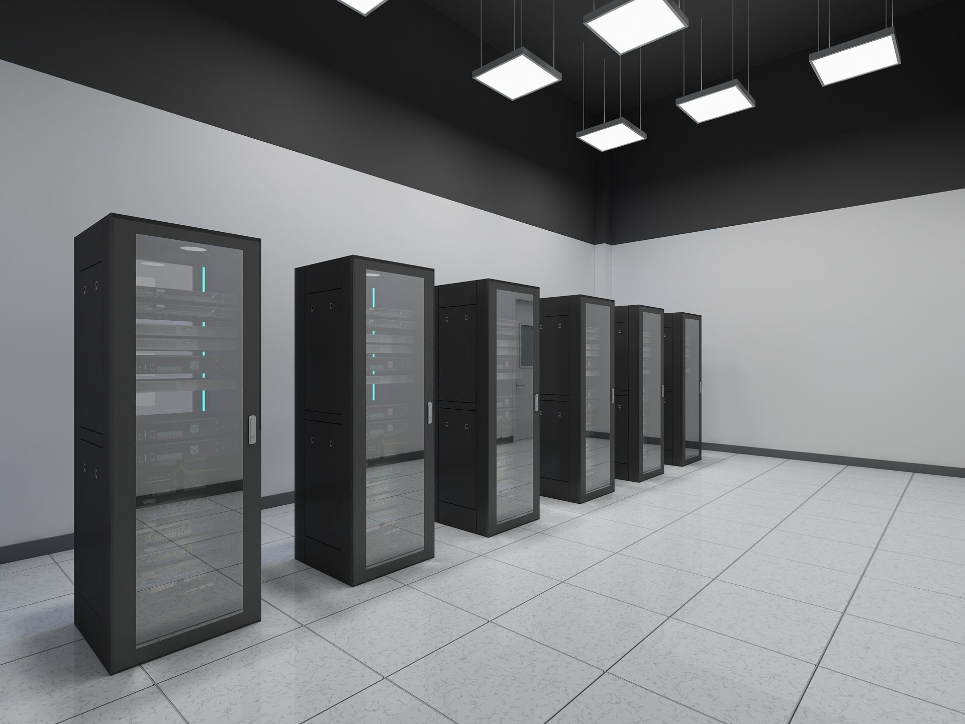 Computer Server Room 3D model_2