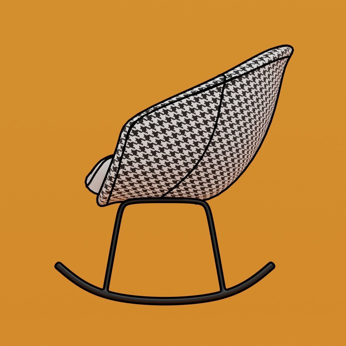 Modern Rocking Chair 3D model_5