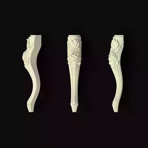 leg High quality 3d models for processing on a cnc machine