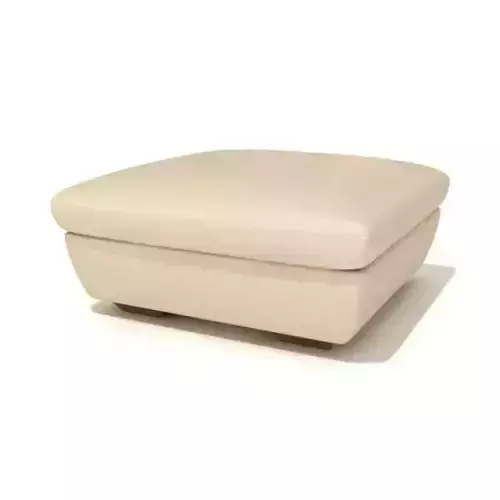 Tan Leather Ottoman