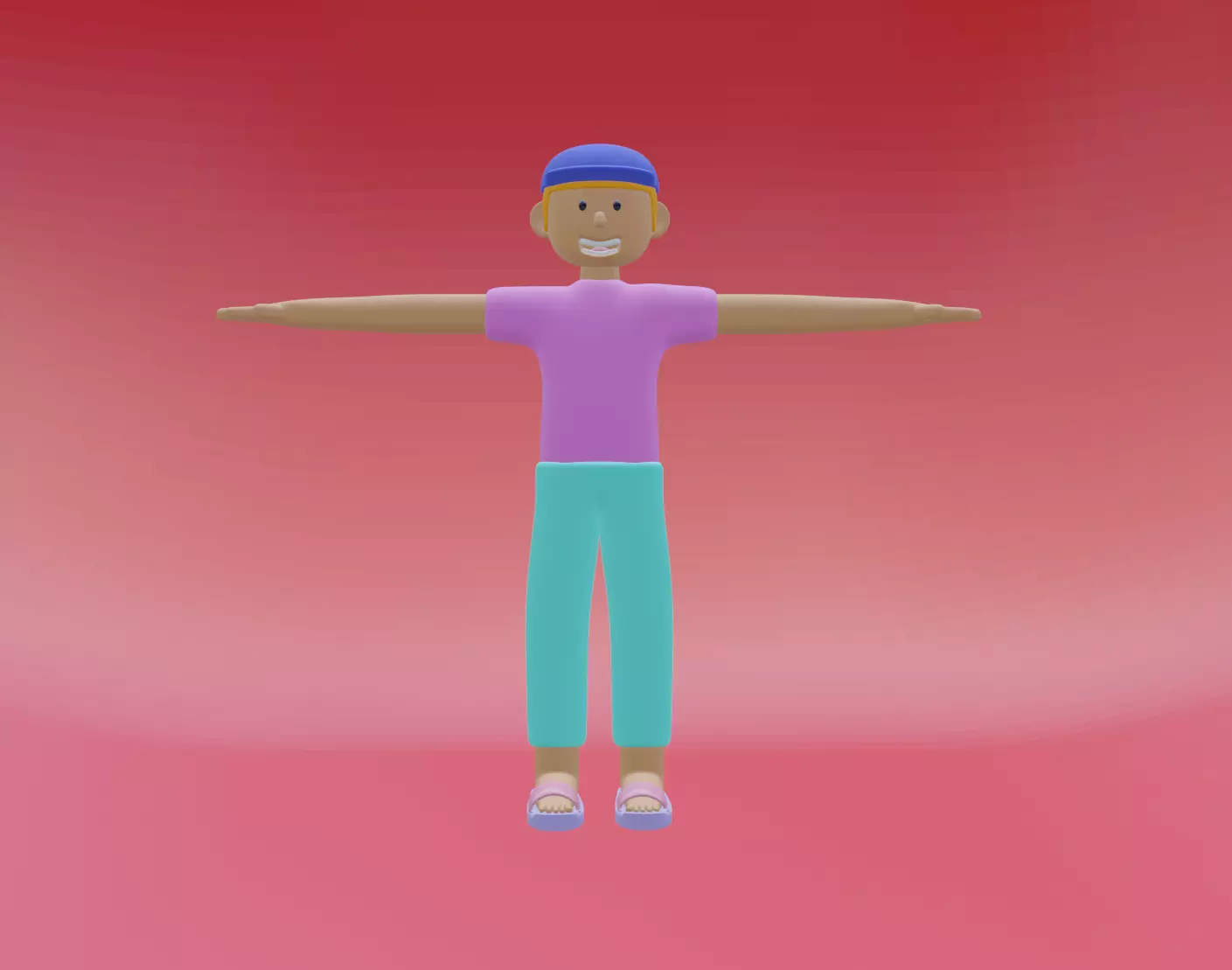 Man cartoon character free 3d model Free 3D model