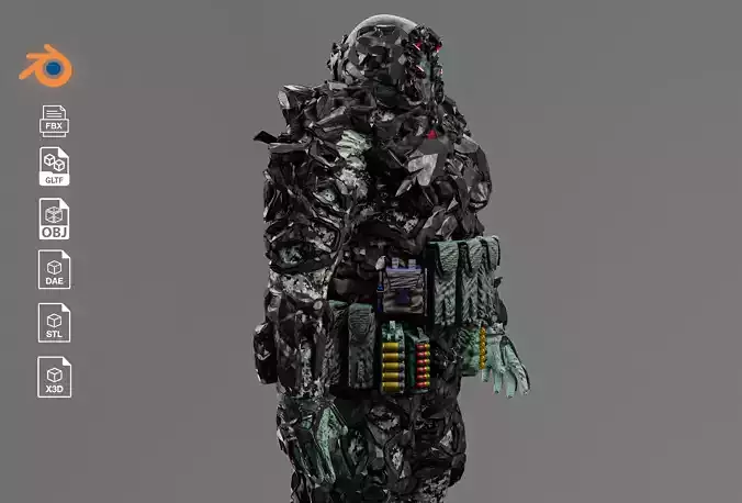 CYBERPUNK SOLDIER - Scifi Assault Demolition Soldier