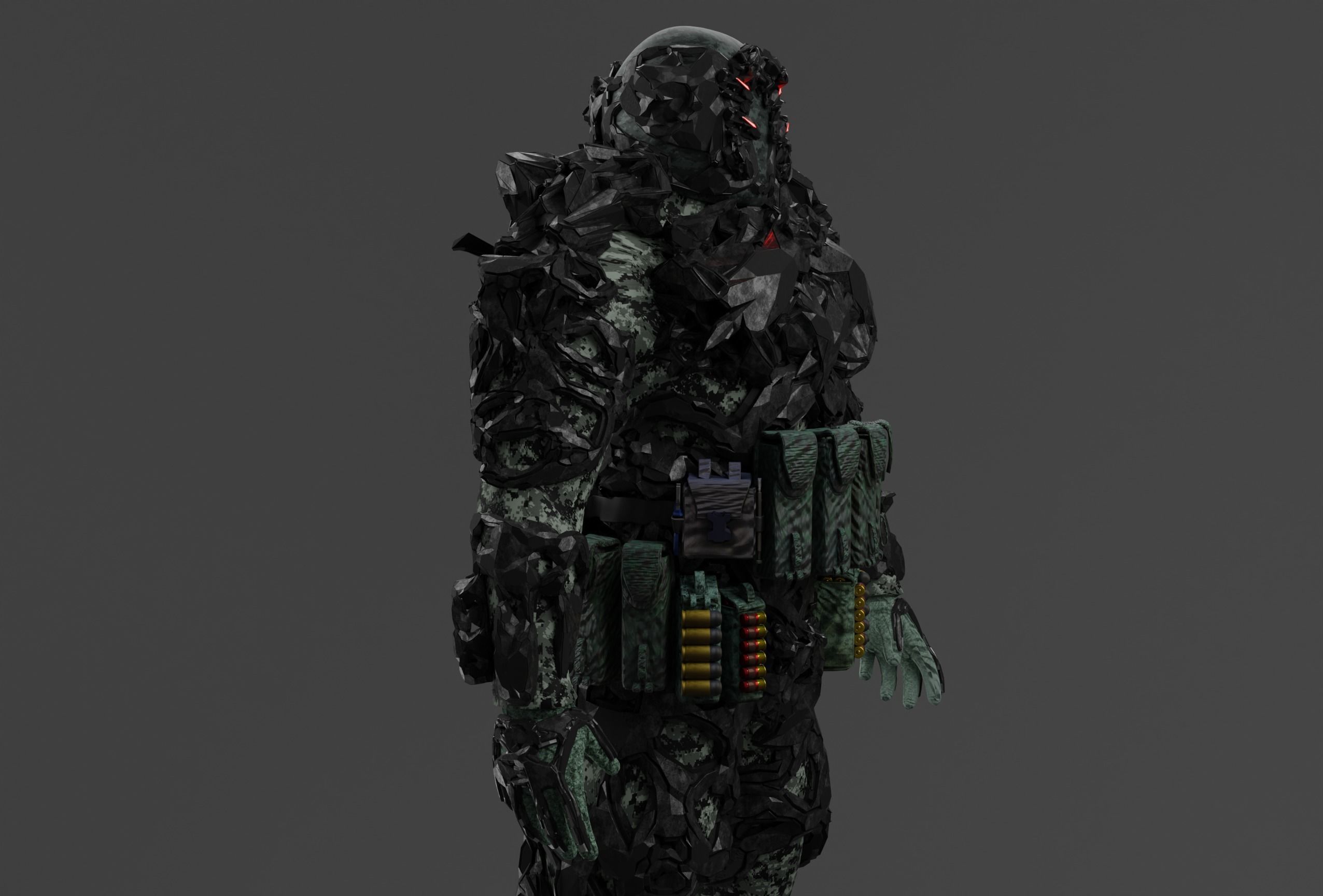 CYBERPUNK SOLDIER - Scifi Assault Demolition Soldier 3D model_11