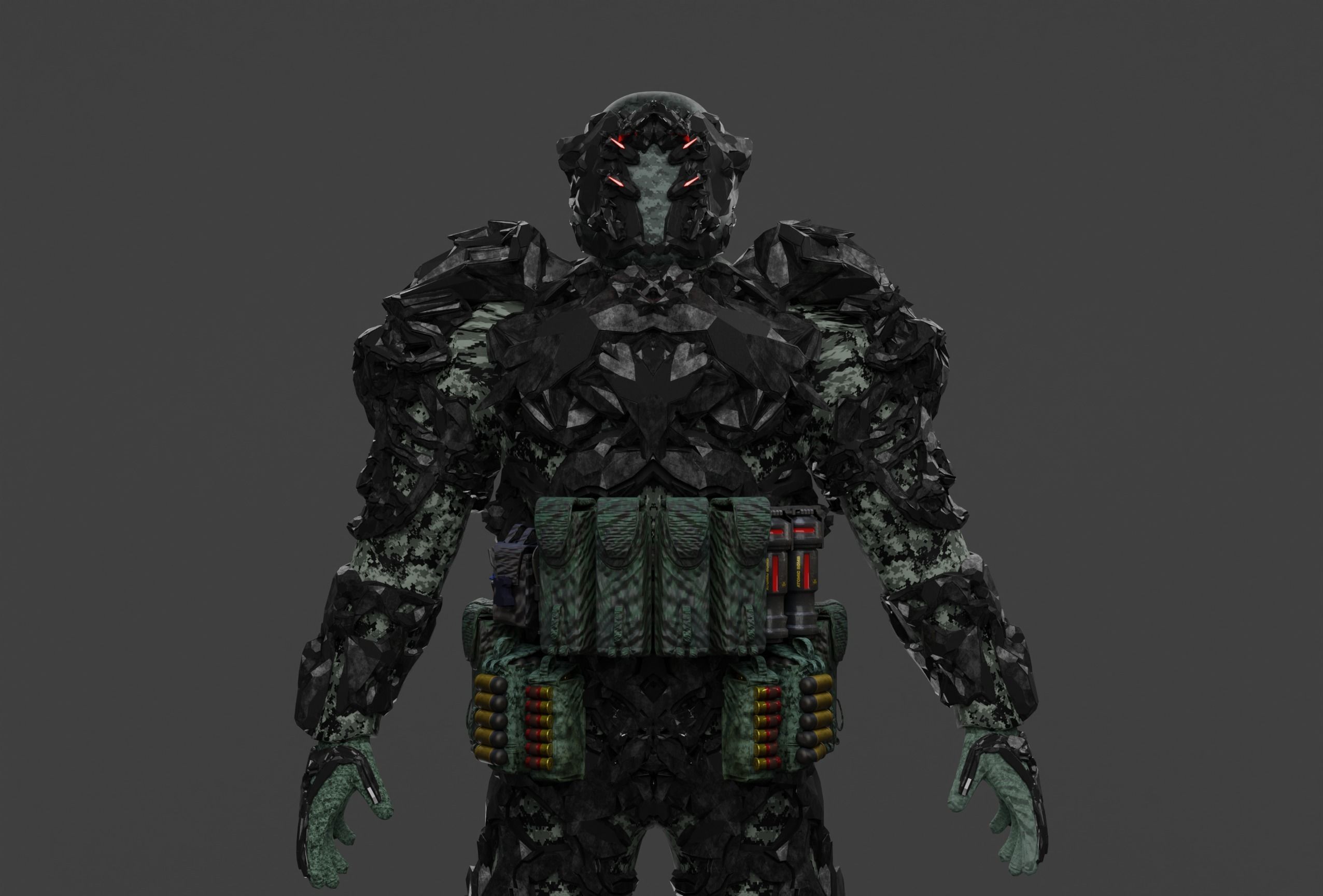 CYBERPUNK SOLDIER - Scifi Assault Demolition Soldier 3D model_10