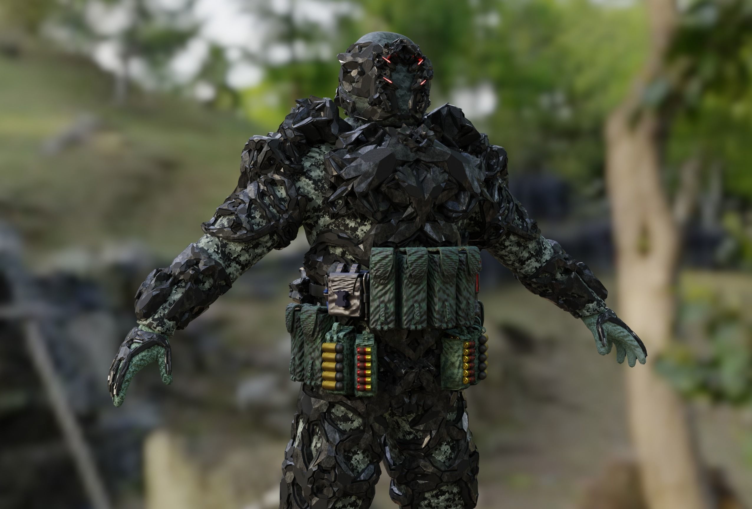 CYBERPUNK SOLDIER - Scifi Assault Demolition Soldier 3D model_3