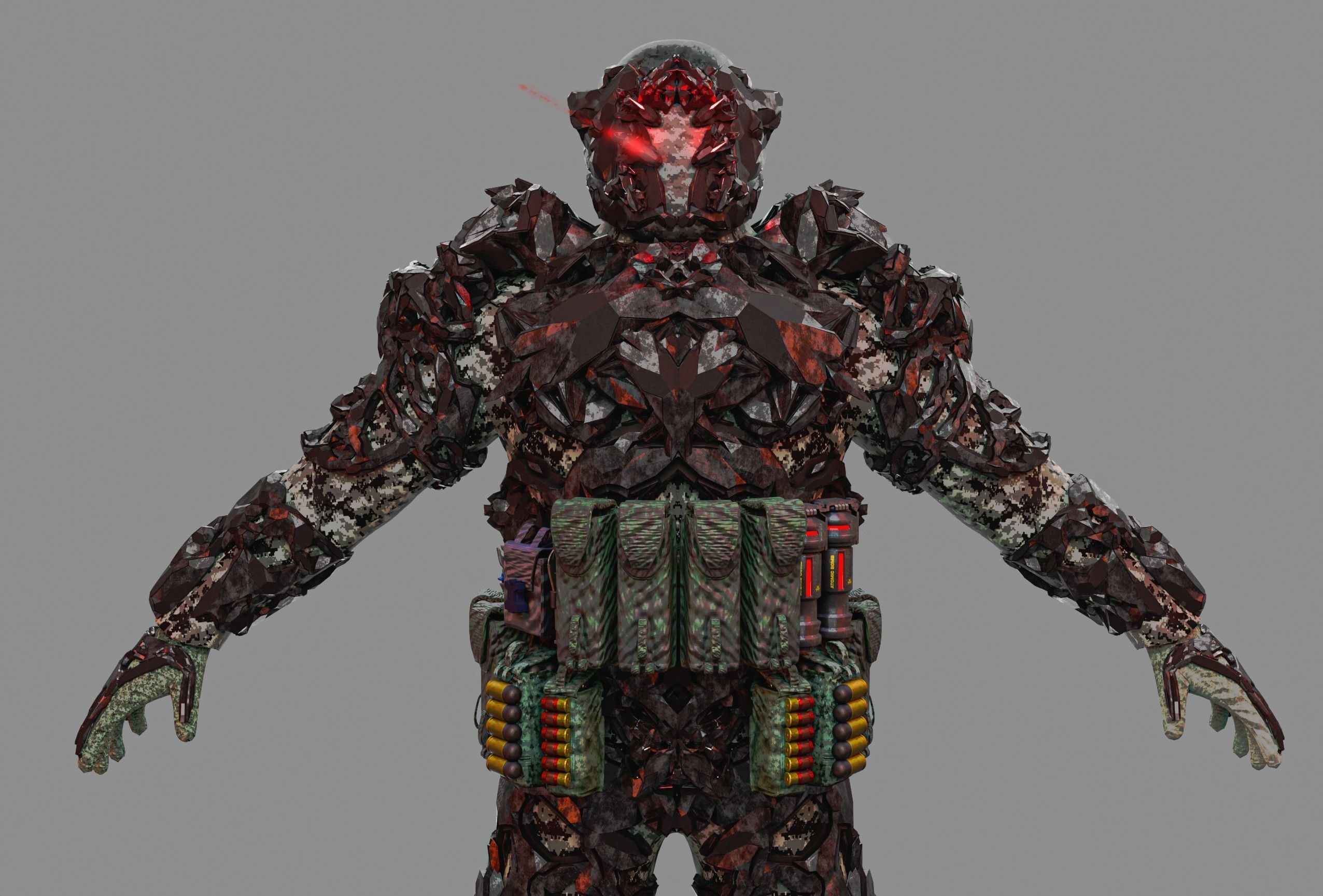 CYBERPUNK SOLDIER - Scifi Assault Demolition Soldier 3D model_2