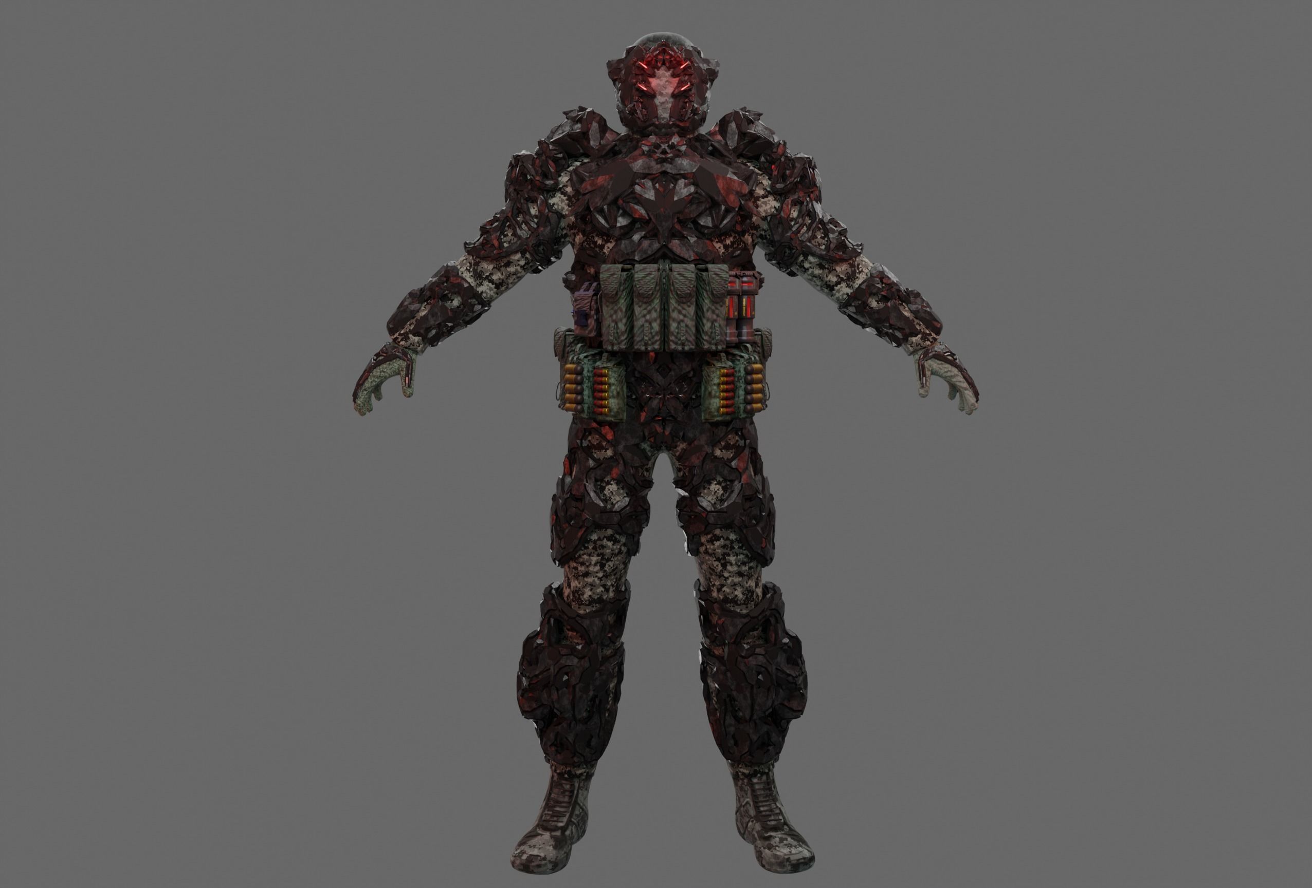 CYBERPUNK SOLDIER - Scifi Assault Demolition Soldier 3D model_9