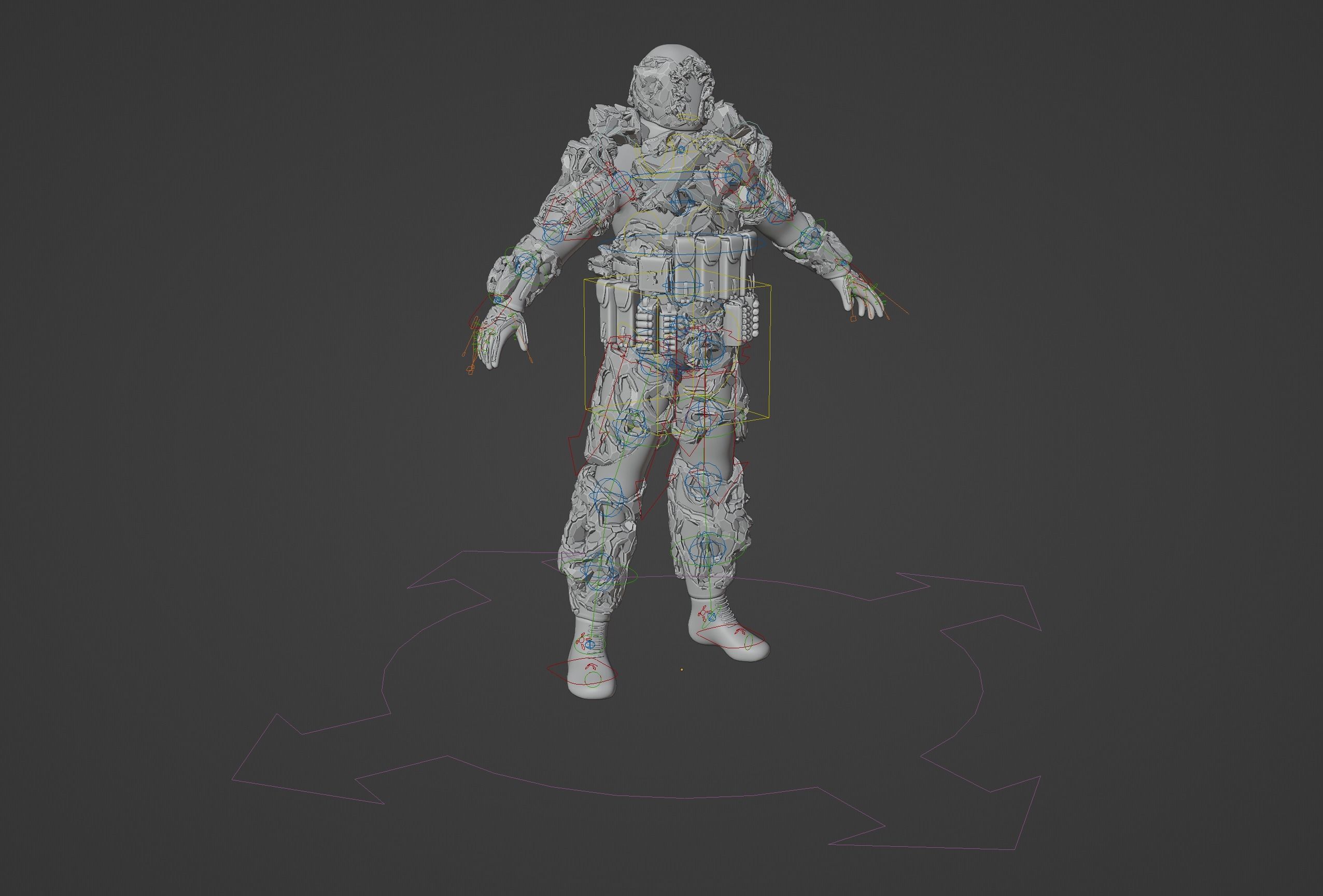 CYBERPUNK SOLDIER - Scifi Assault Demolition Soldier 3D model_13