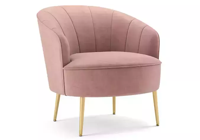 Matilda Velvet Shell Accent Chair
