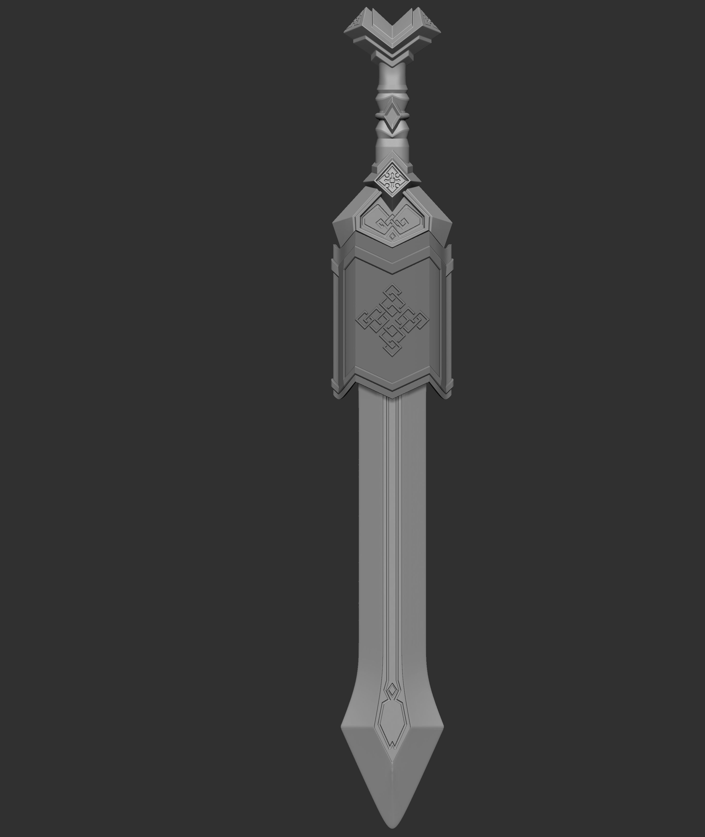 THORIN SWORD AND SHIELD 3D print model_6