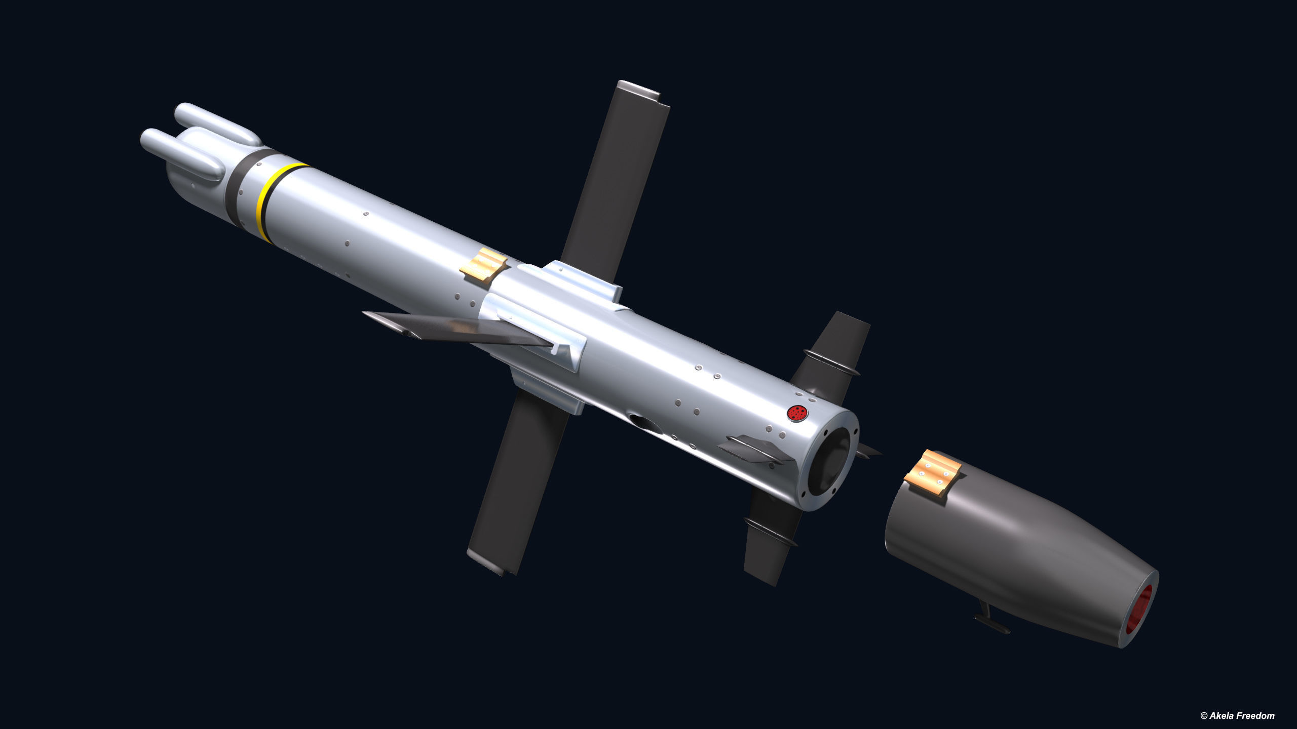 Akeron LP Missile 3D model_7
