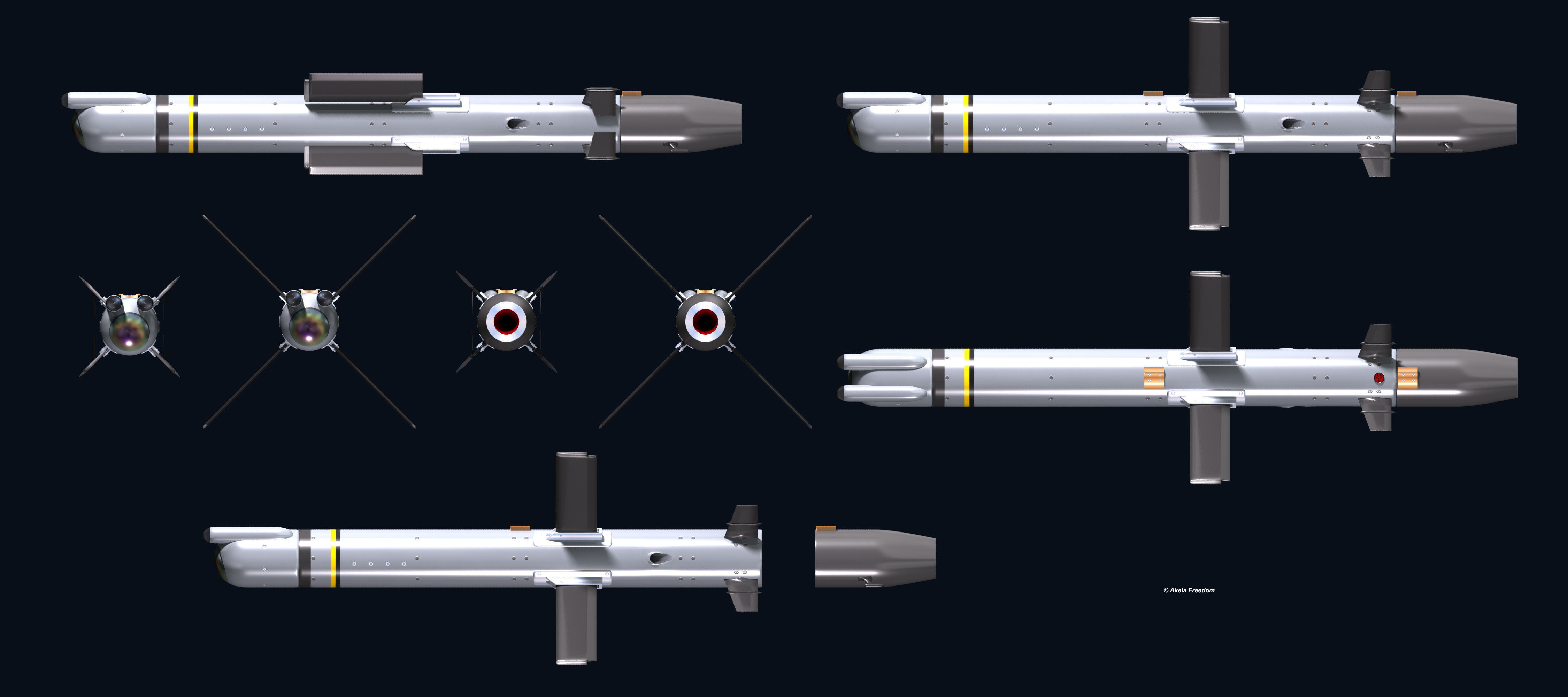 Akeron LP Missile 3D model_10
