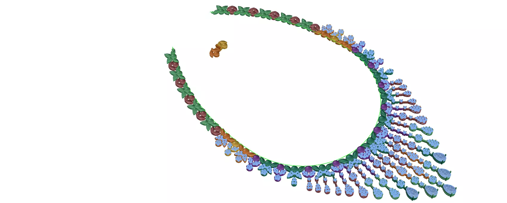 necklaces necklace in shape of flower 3D print model_0