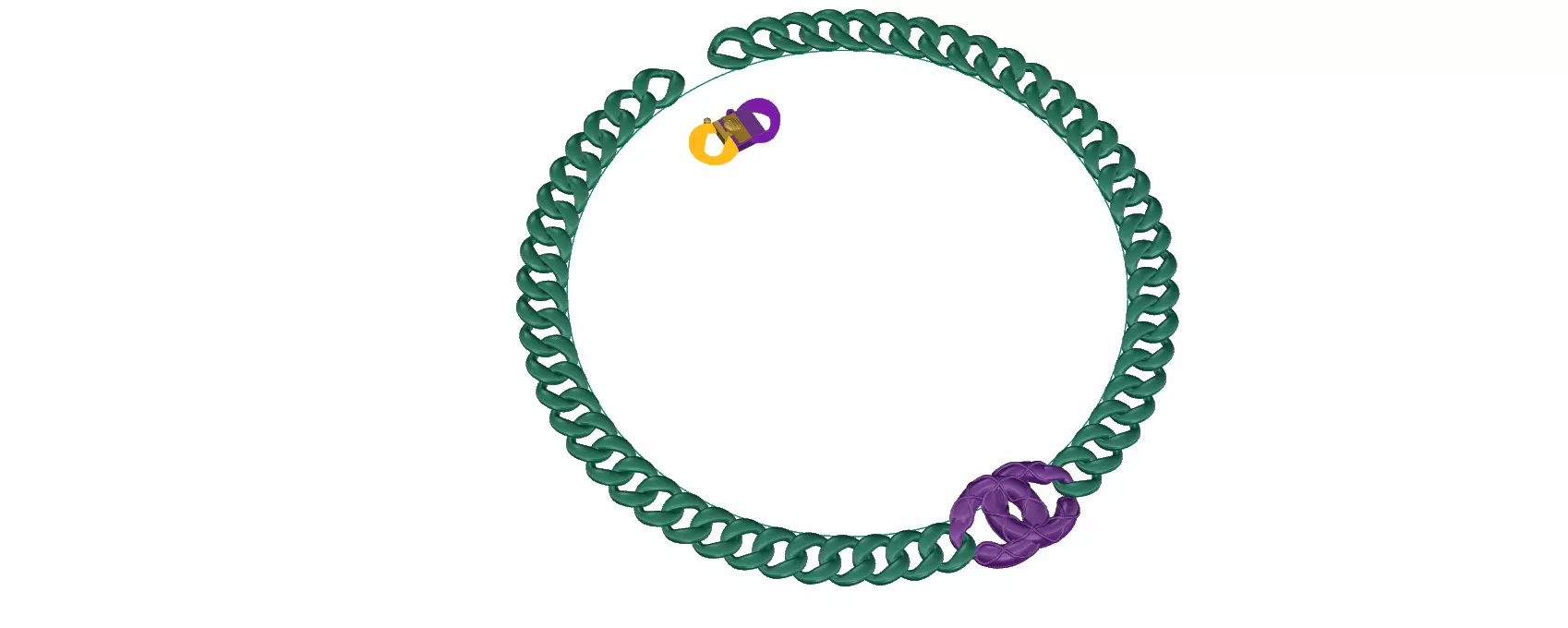 necklaces chain of beads 3D print model_0
