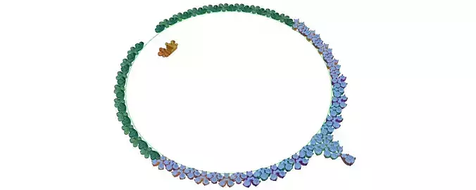 necklaces circular pattern in shape of circle