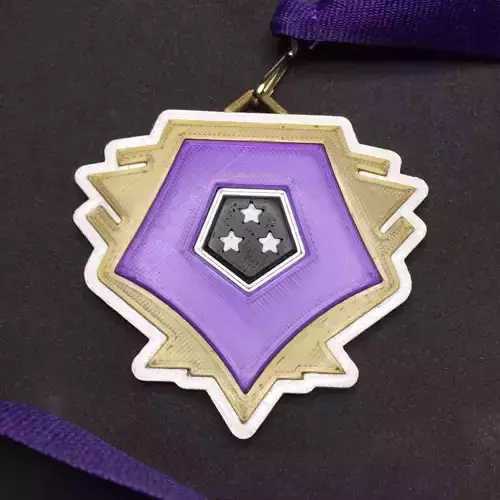 Halo Infinite Onyx Rank Medal 3D print model