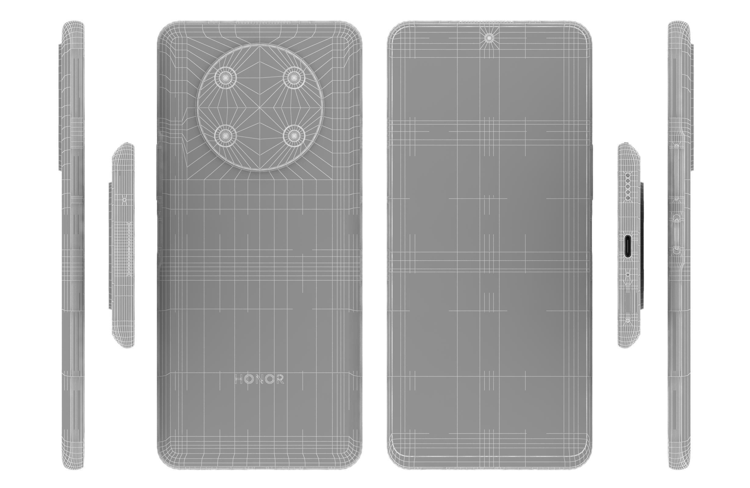Honor Magic4 Lite 5G All Colors Low-poly 3D model_37
