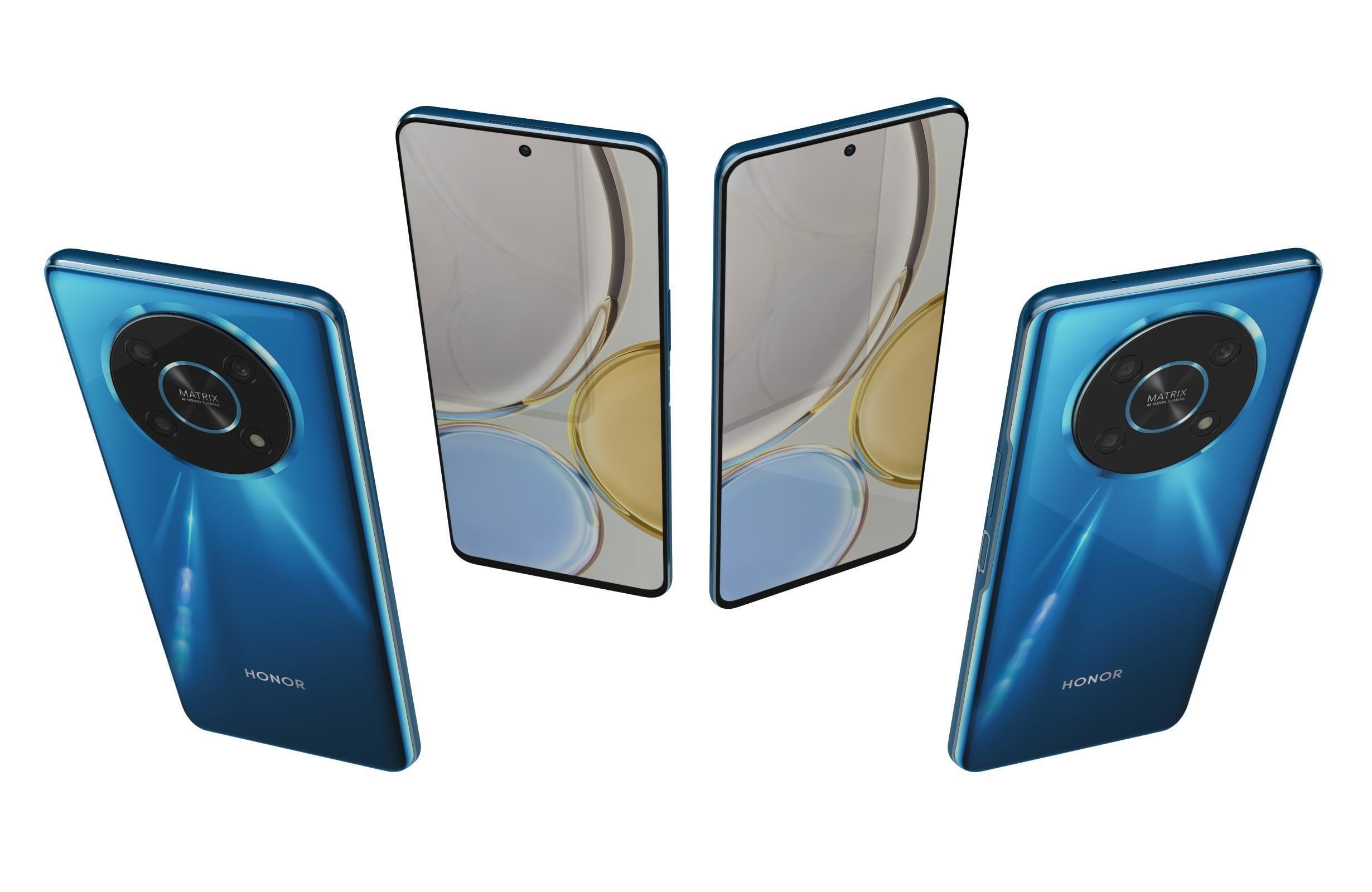 Honor Magic4 Lite 5G All Colors Low-poly 3D model_15