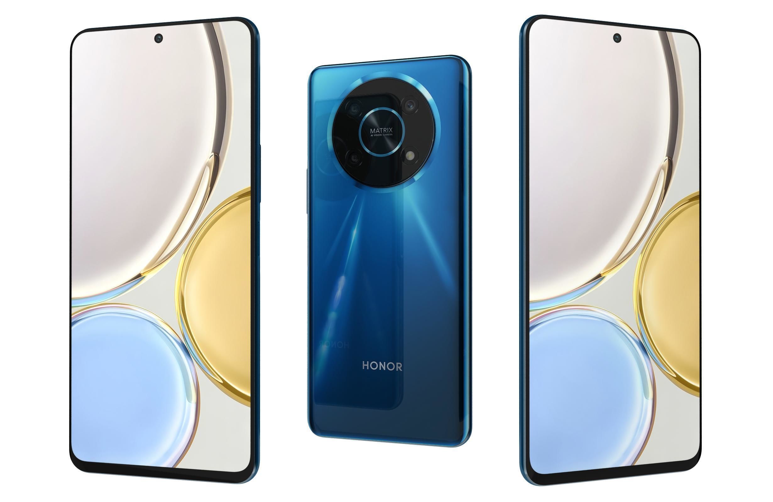 Honor Magic4 Lite 5G All Colors Low-poly 3D model_3