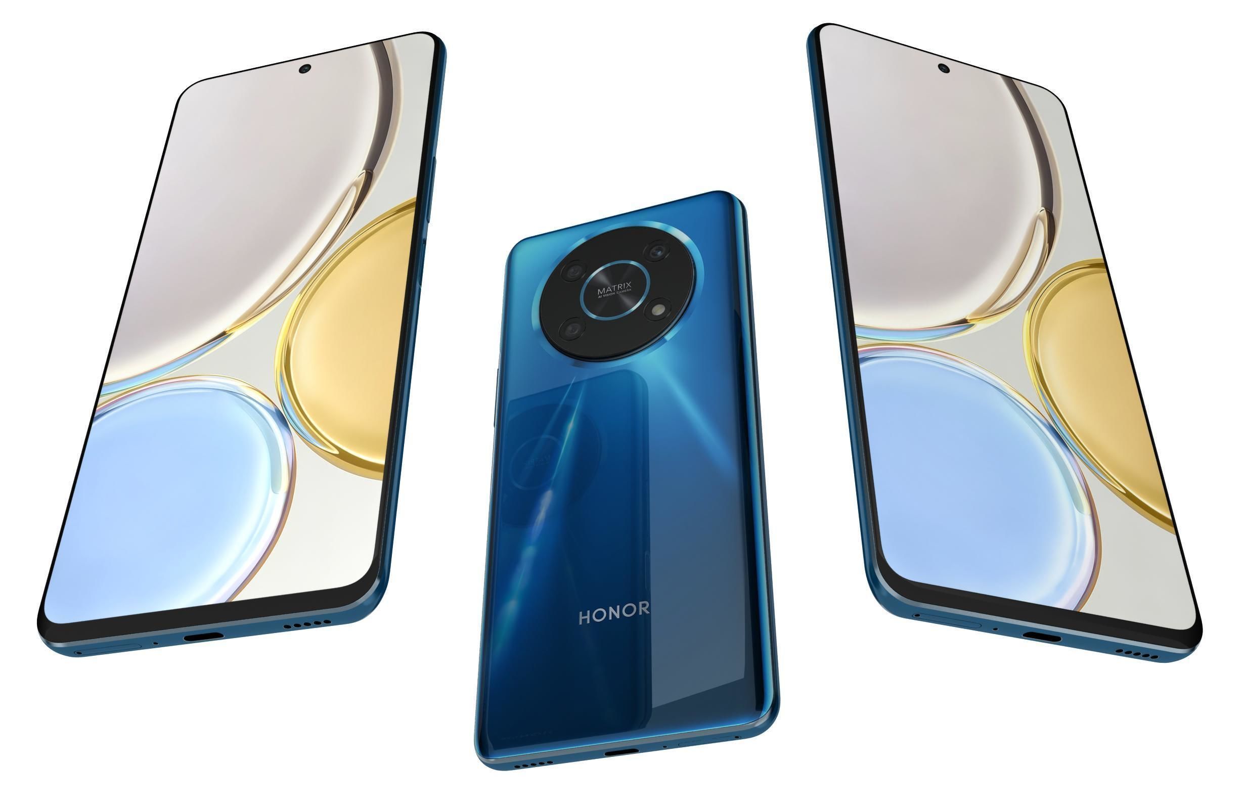 Honor Magic4 Lite 5G All Colors Low-poly 3D model_9