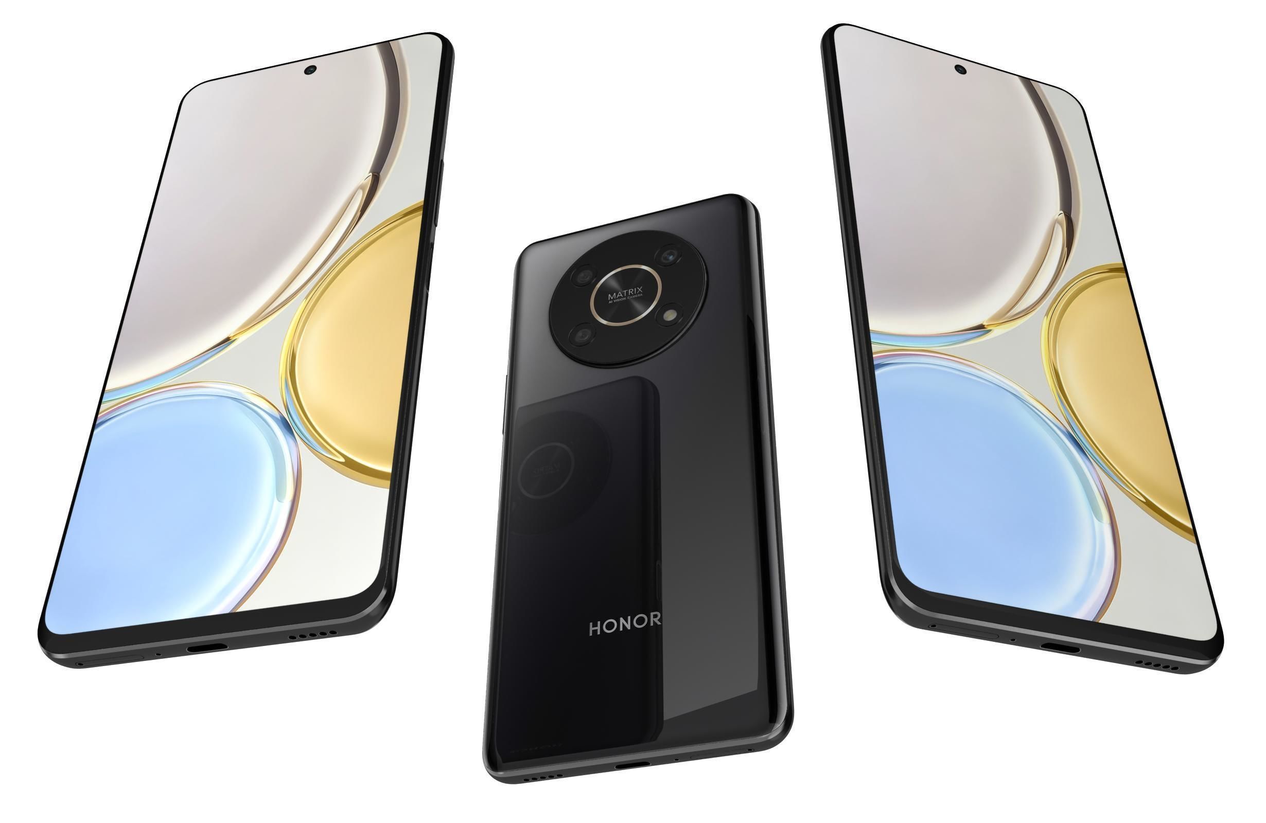 Honor Magic4 Lite 5G All Colors Low-poly 3D model_7