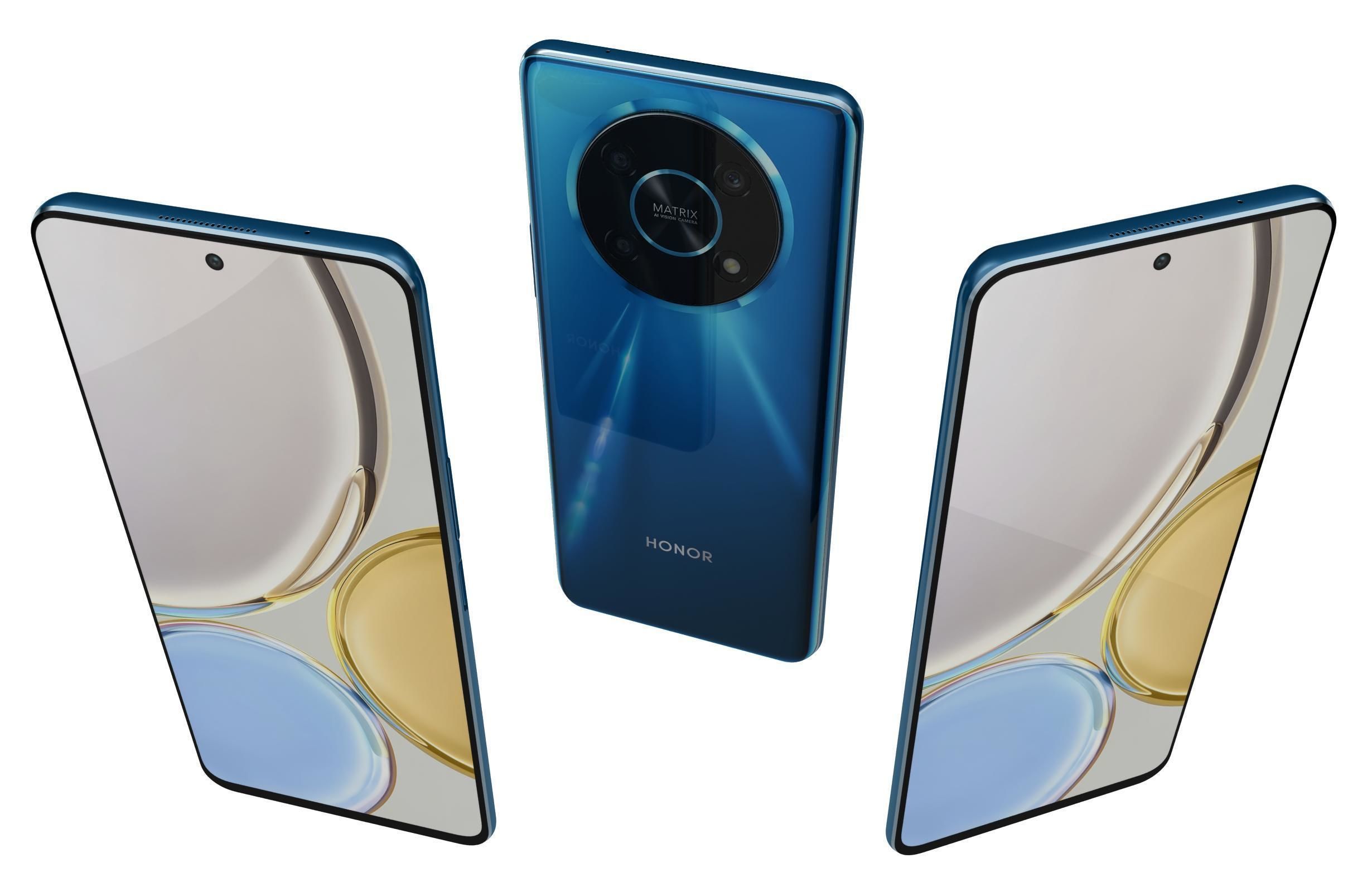 Honor Magic4 Lite 5G All Colors Low-poly 3D model_6