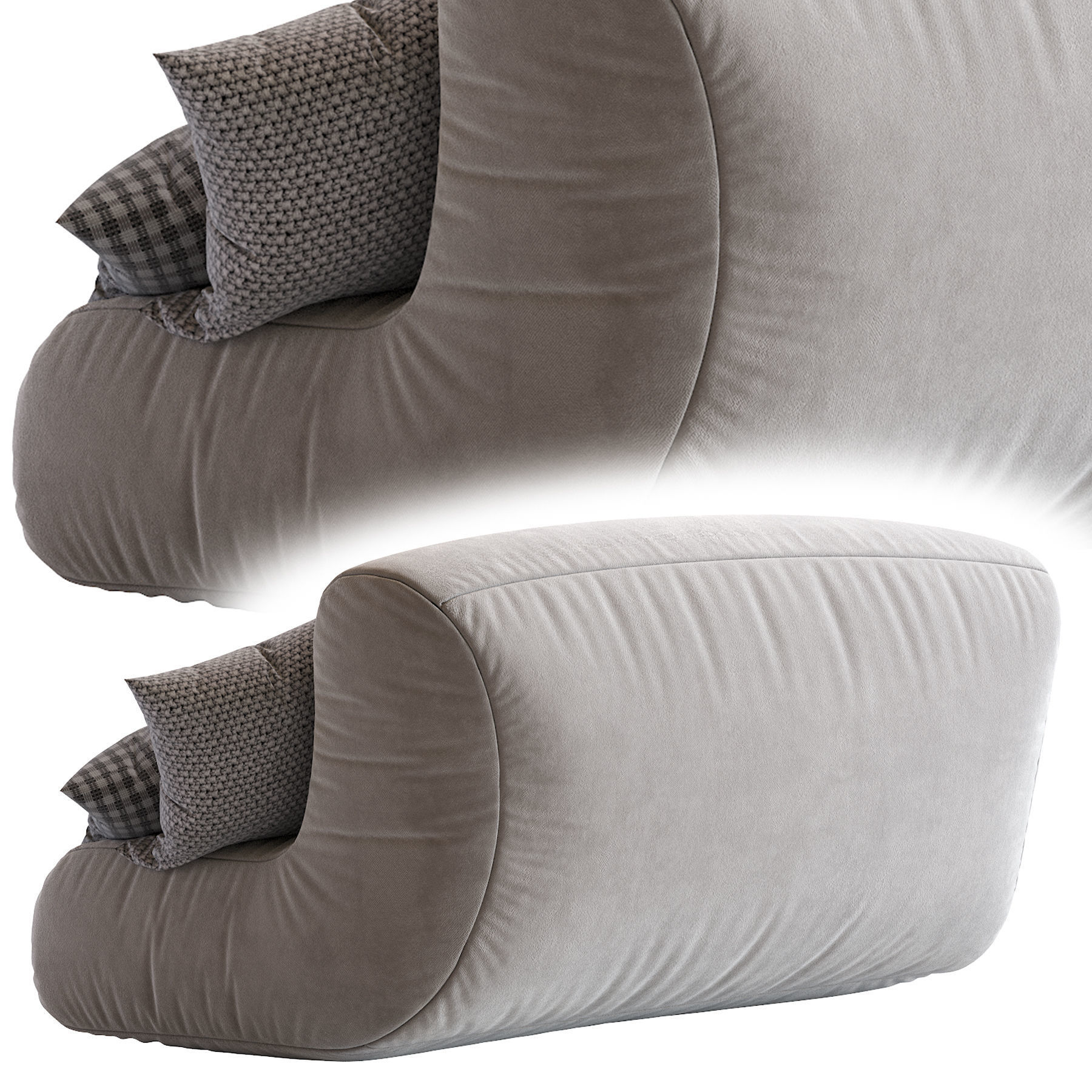 Bean Bag Sofa N11 3D model_2