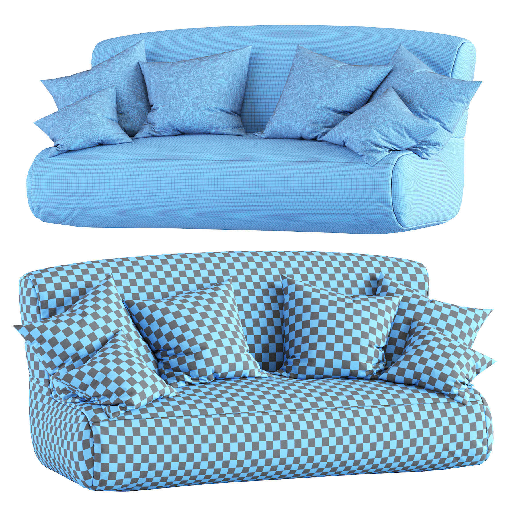 Bean Bag Sofa N11 3D model_4