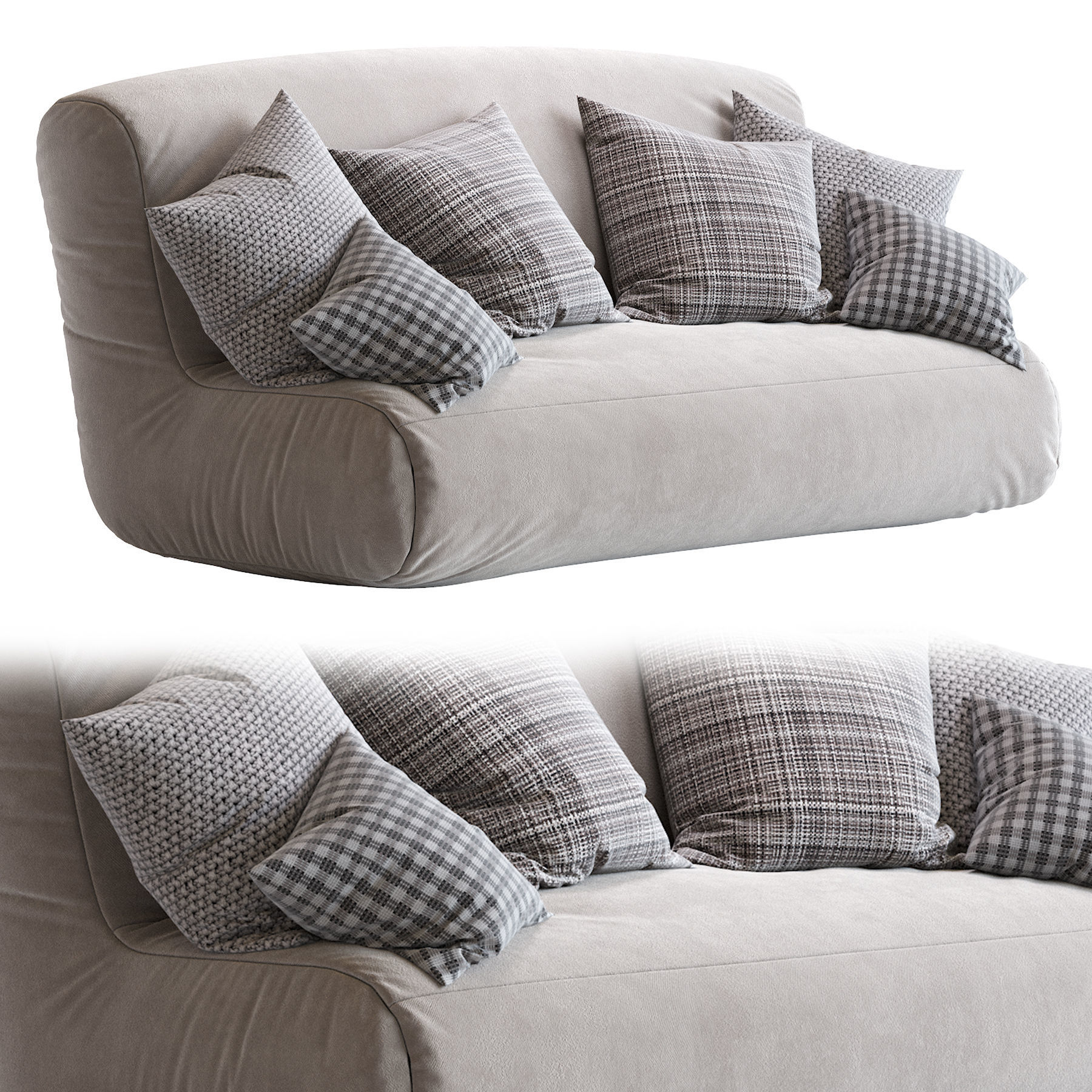 Bean Bag Sofa N11 3D model_1