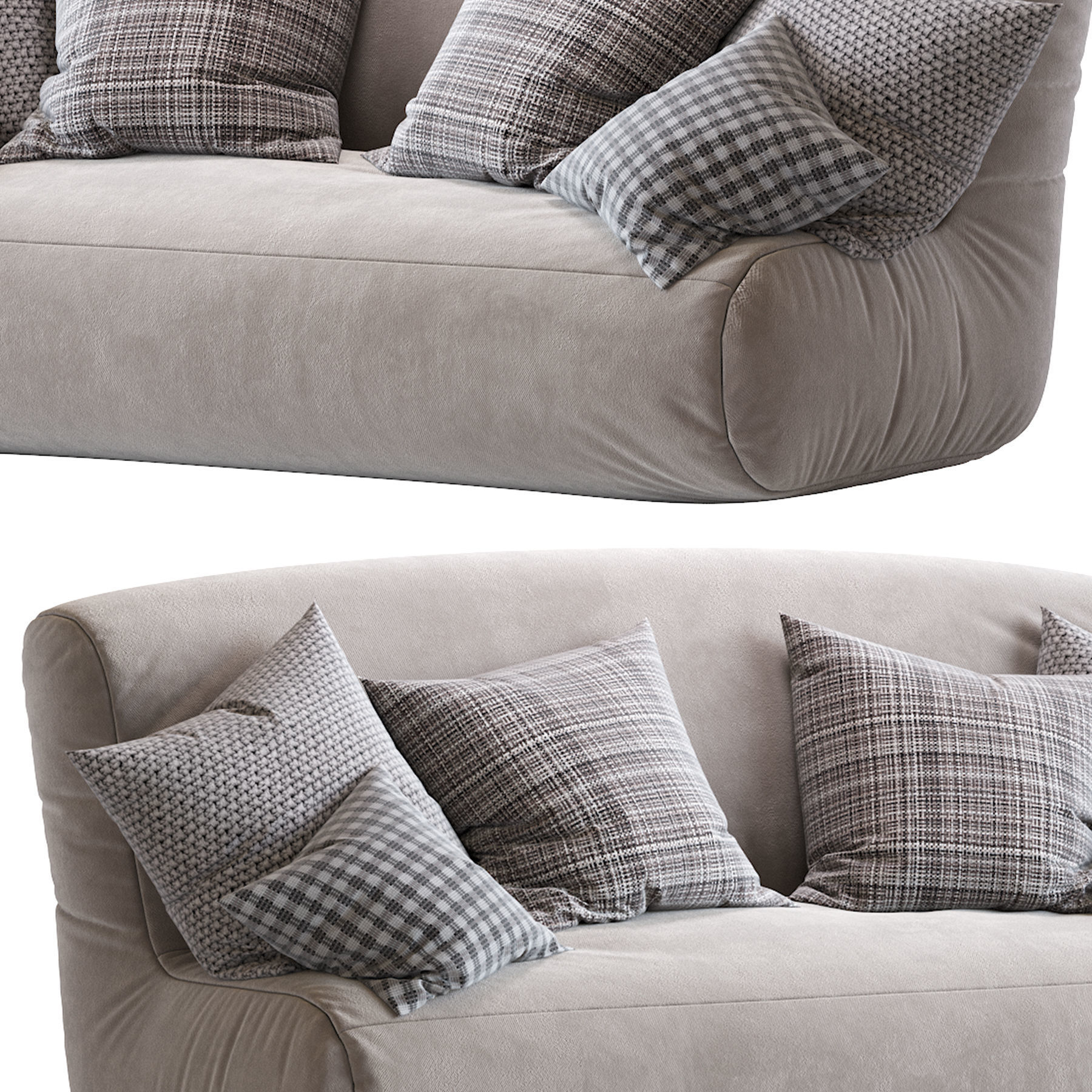 Bean Bag Sofa N11 3D model_3