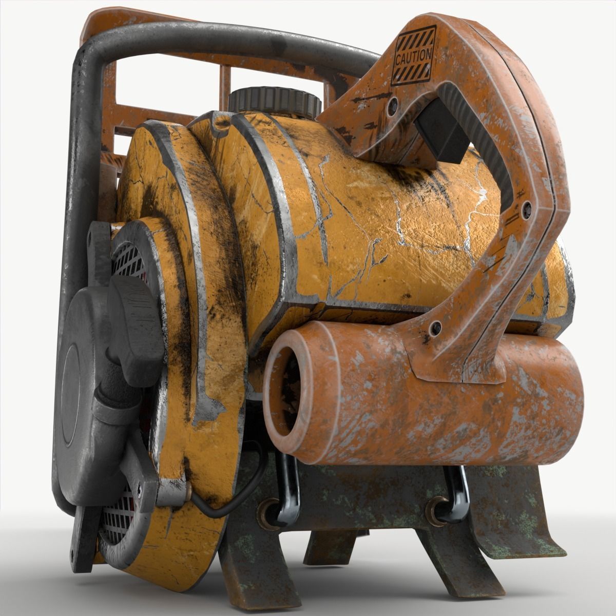 OldChainsaw Pbr chainsaw 3D model_10