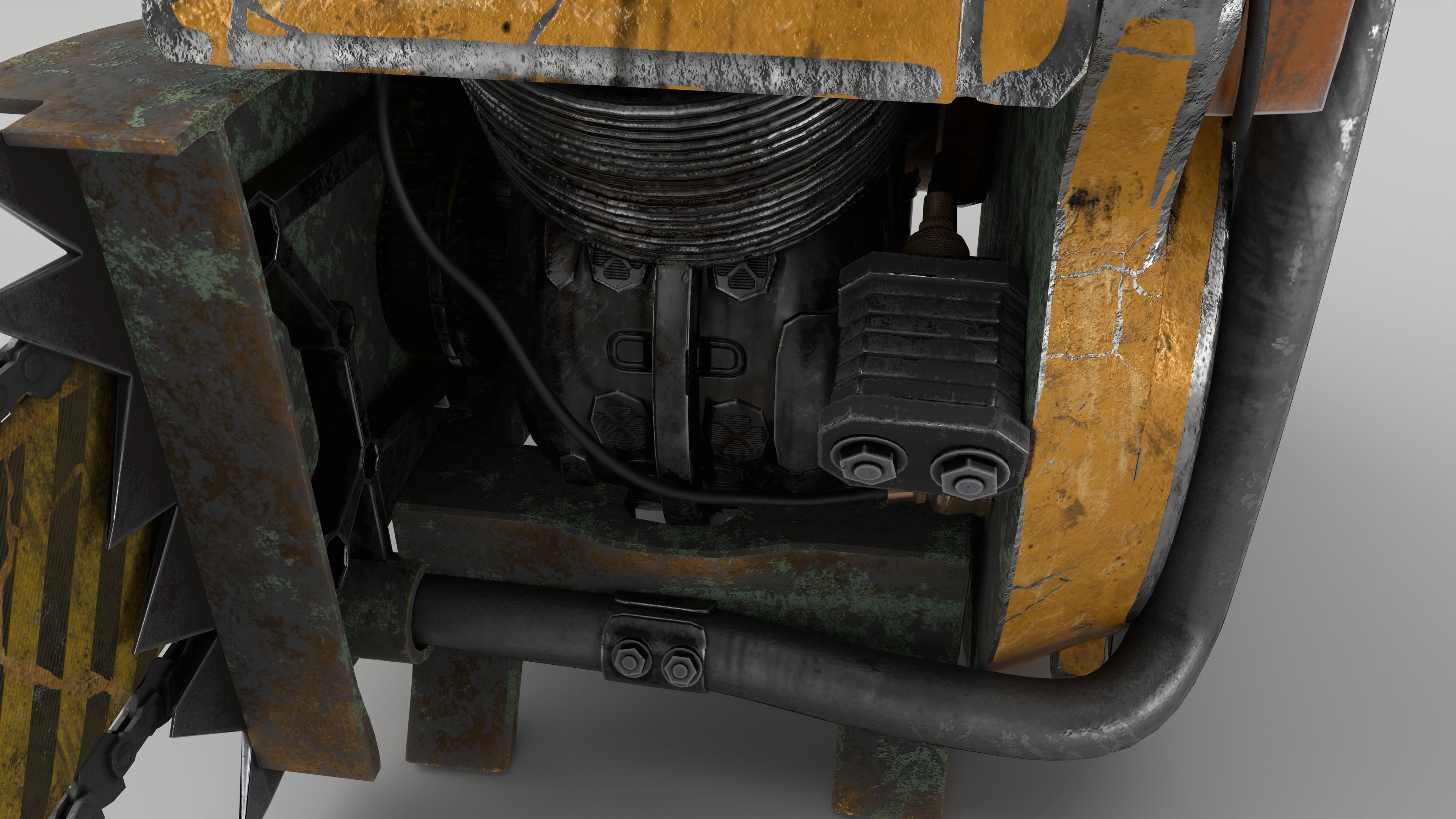 OldChainsaw Pbr chainsaw 3D model_6