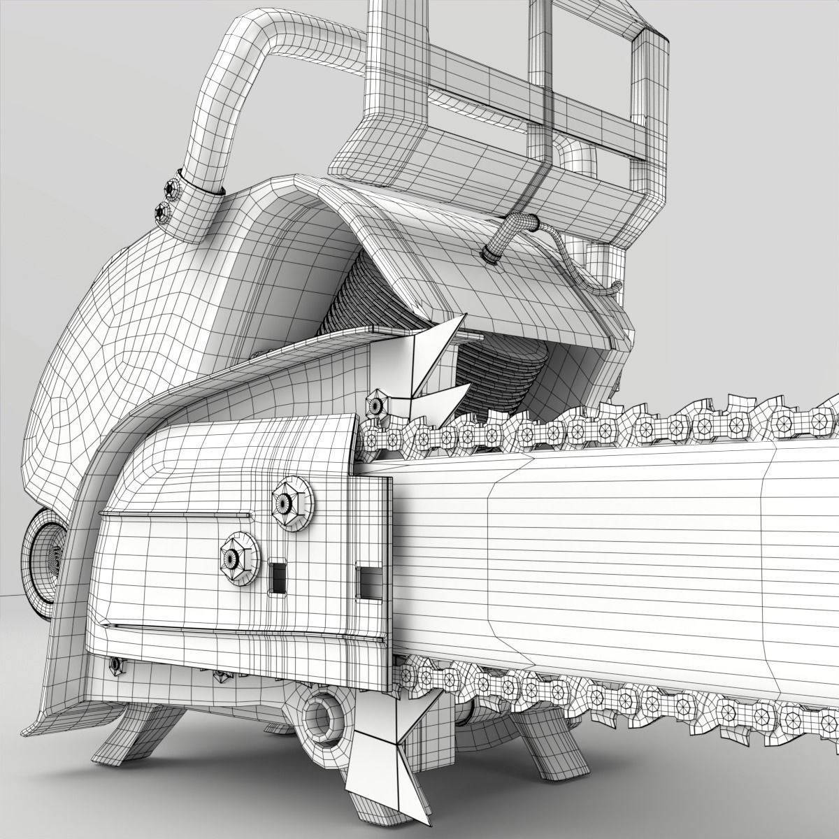 OldChainsaw Pbr chainsaw 3D model_22