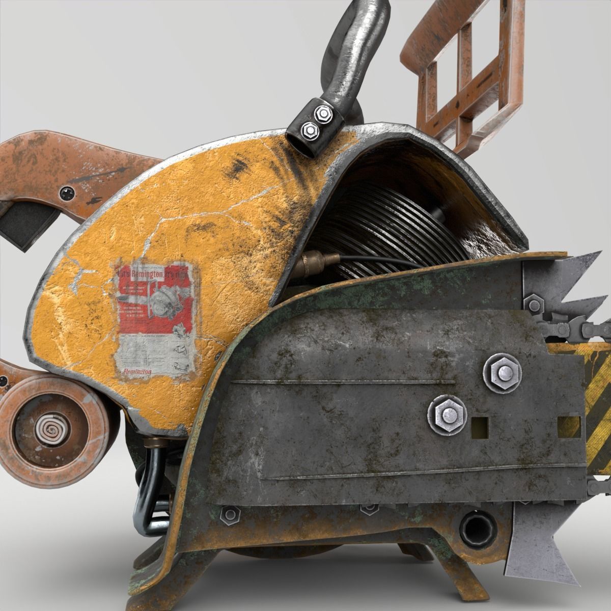 OldChainsaw Pbr chainsaw 3D model_13