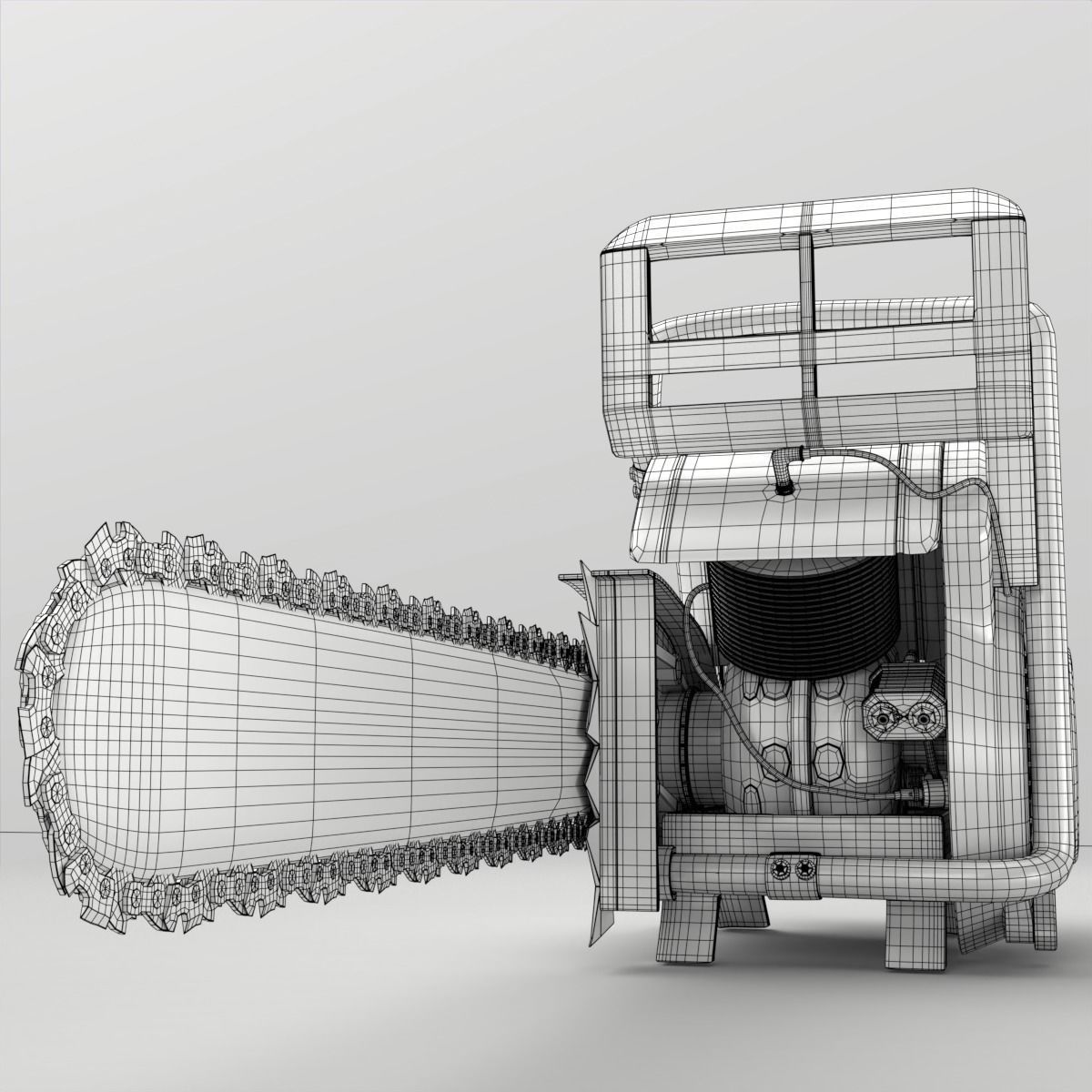 OldChainsaw Pbr chainsaw 3D model_23