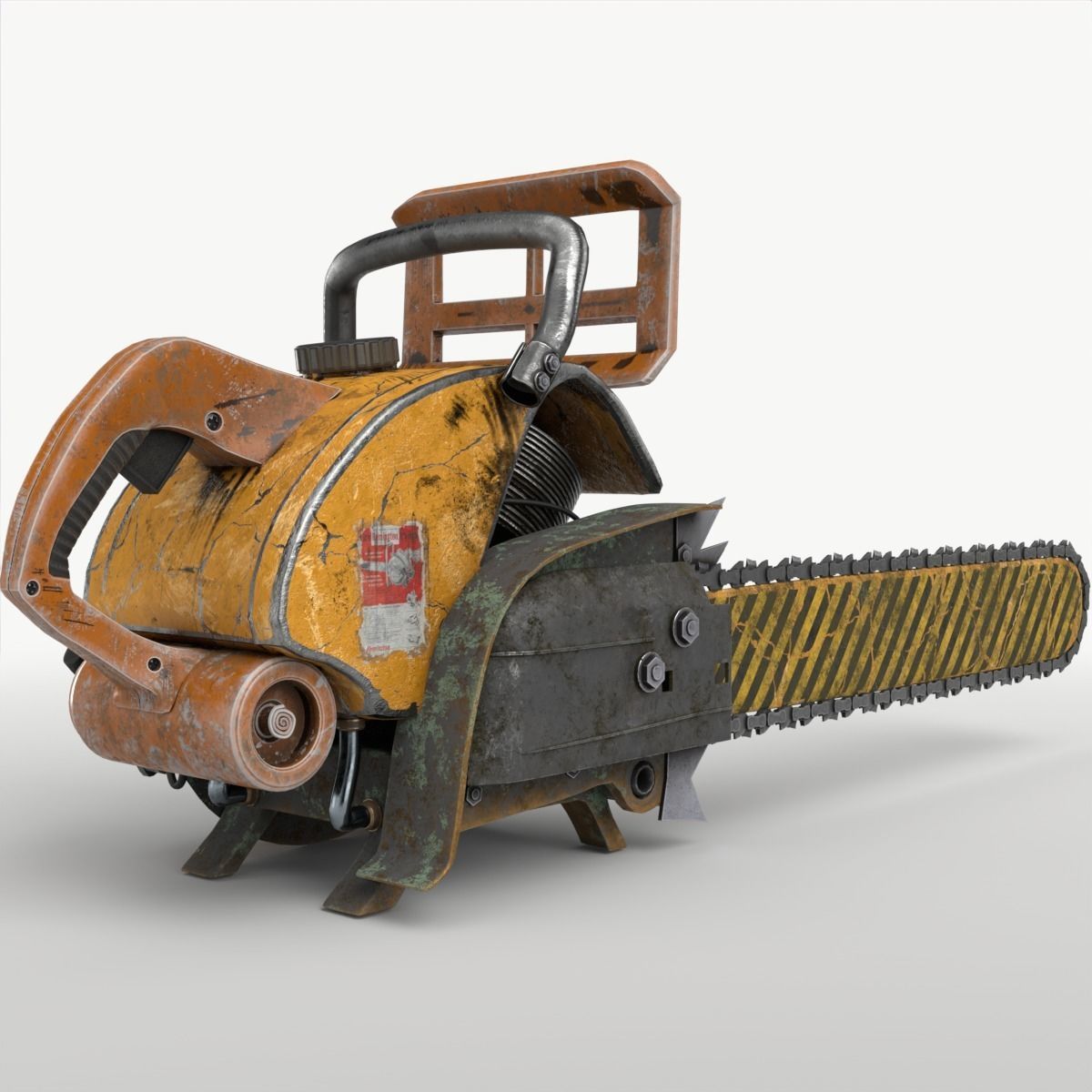 OldChainsaw Pbr chainsaw 3D model_11