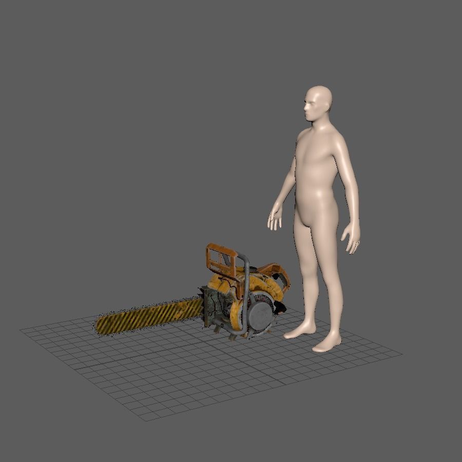 OldChainsaw Pbr chainsaw 3D model_26