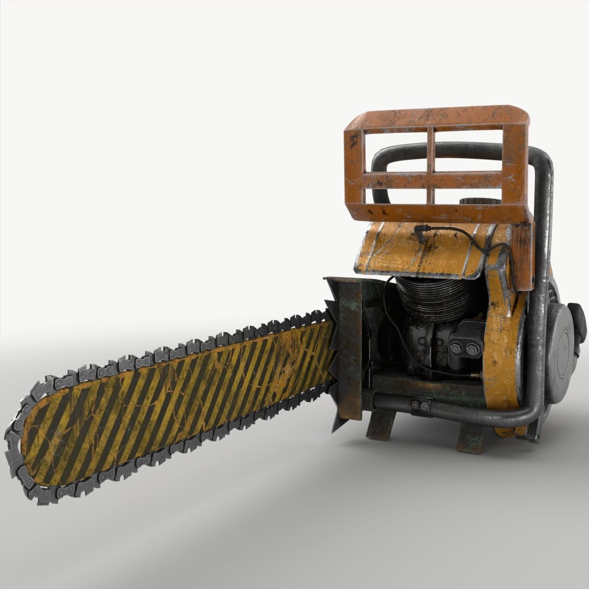OldChainsaw Pbr chainsaw 3D model_9