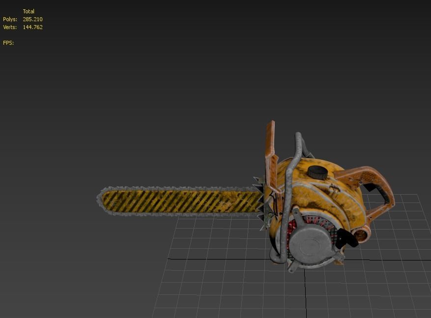 OldChainsaw Pbr chainsaw 3D model_27