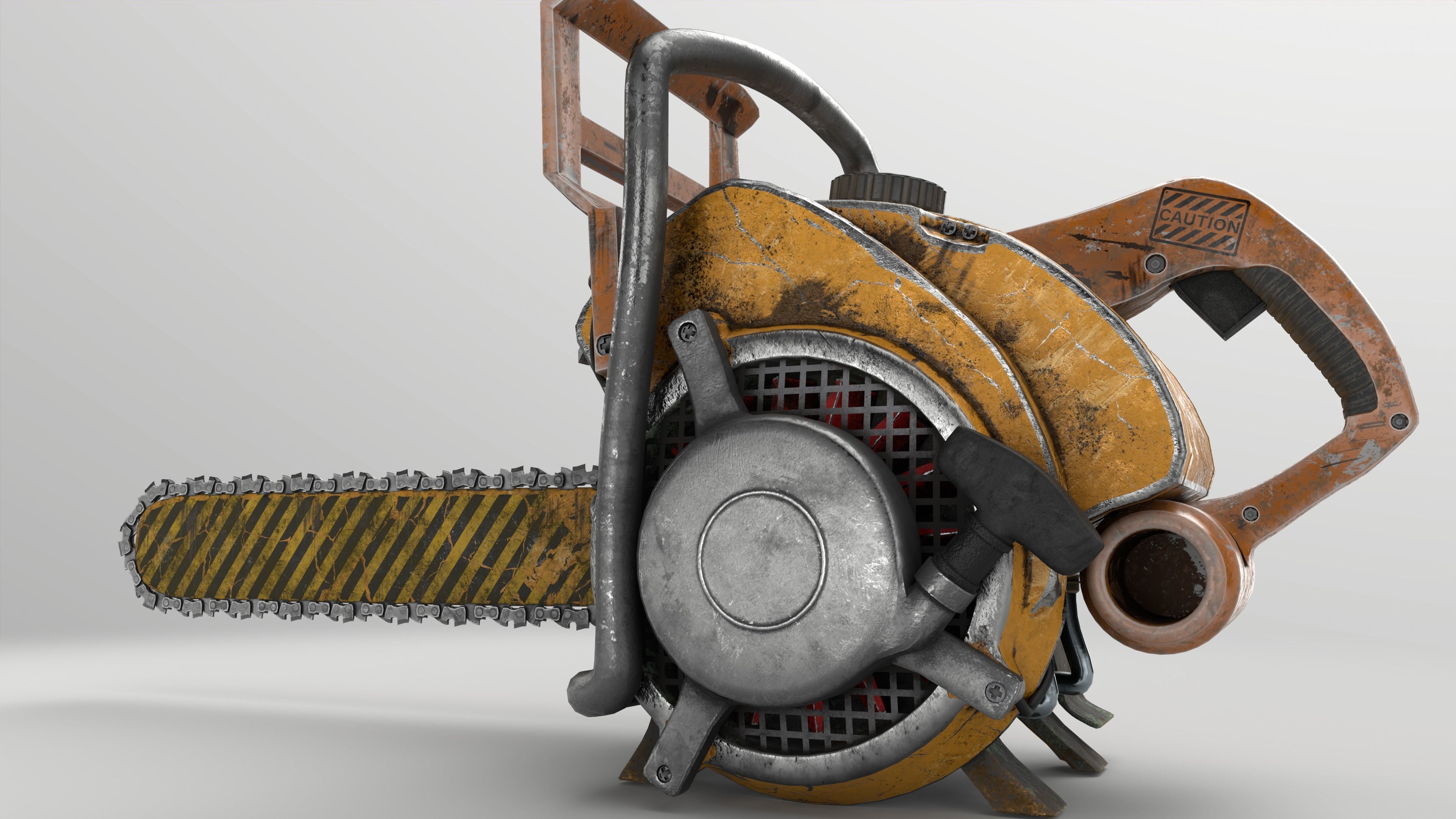 OldChainsaw Pbr chainsaw 3D model_5