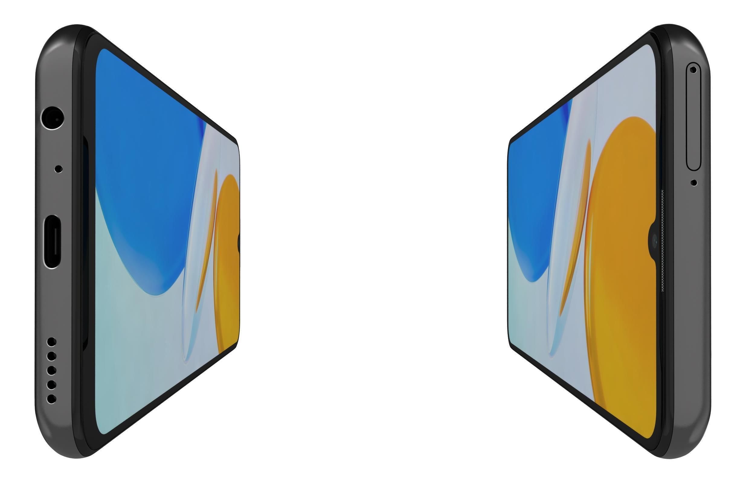 Honor X7 Black Low-poly 3D model_8