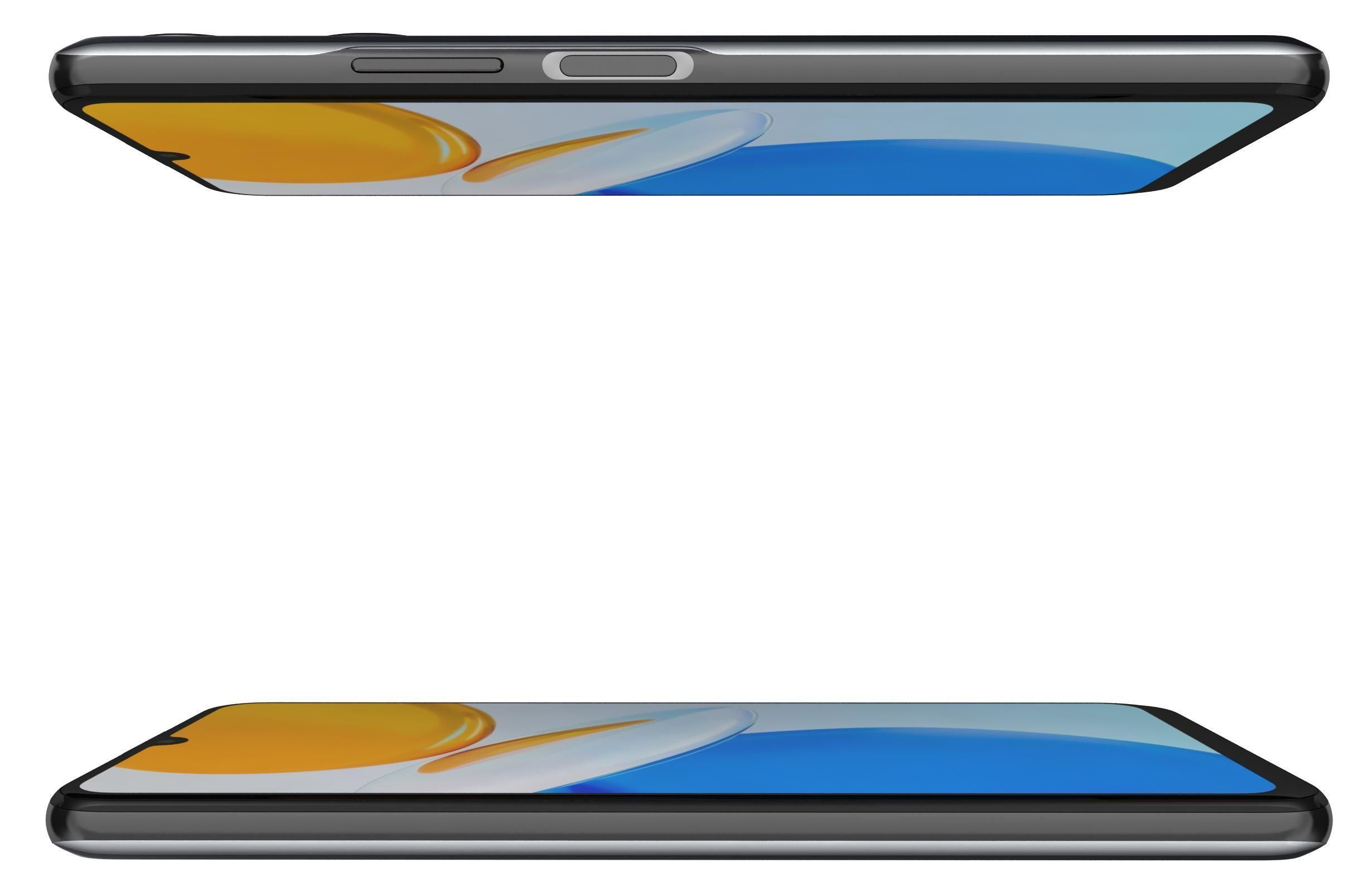 Honor X7 Black Low-poly 3D model_9