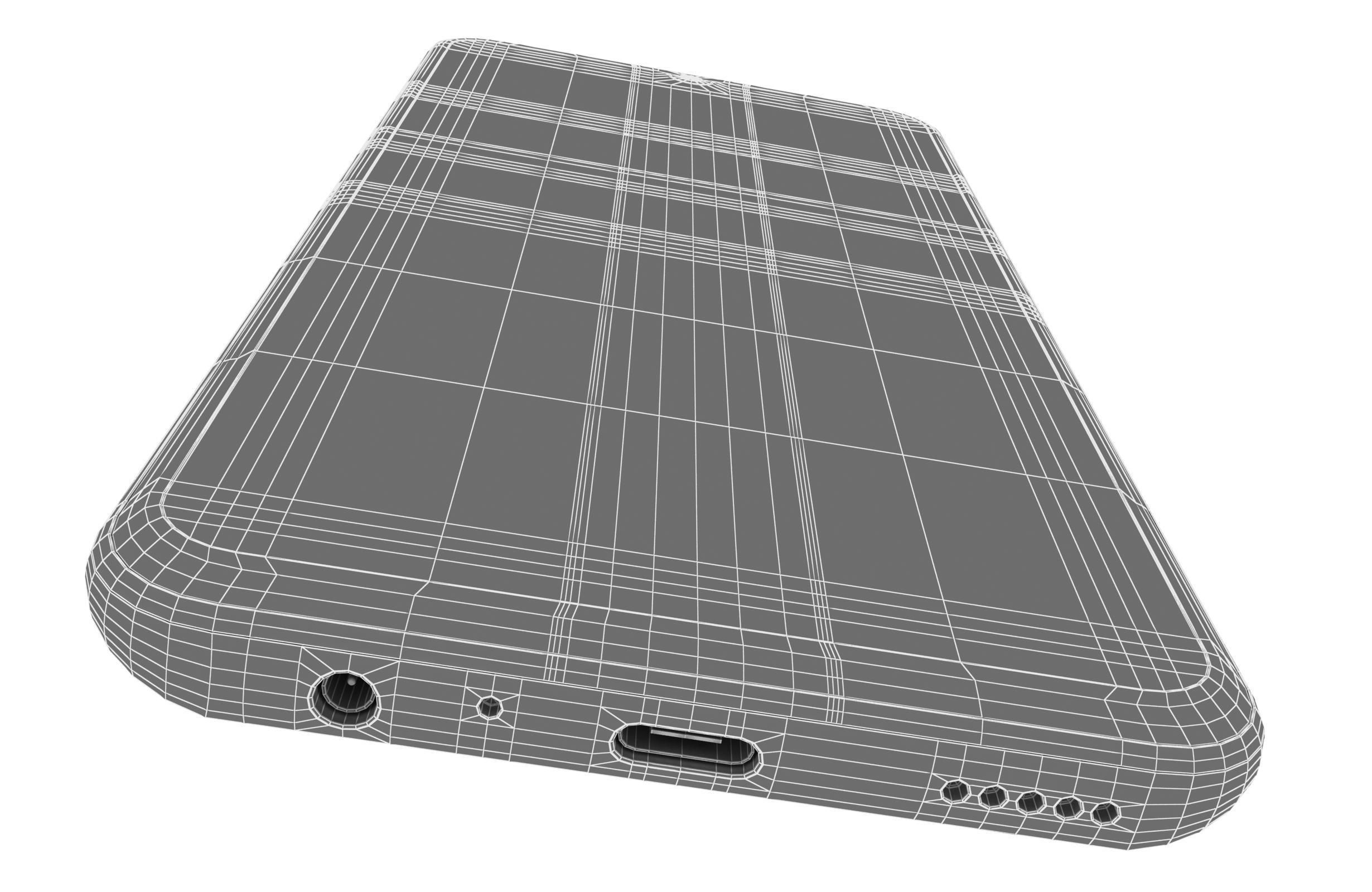 Honor X7 Black Low-poly 3D model_19