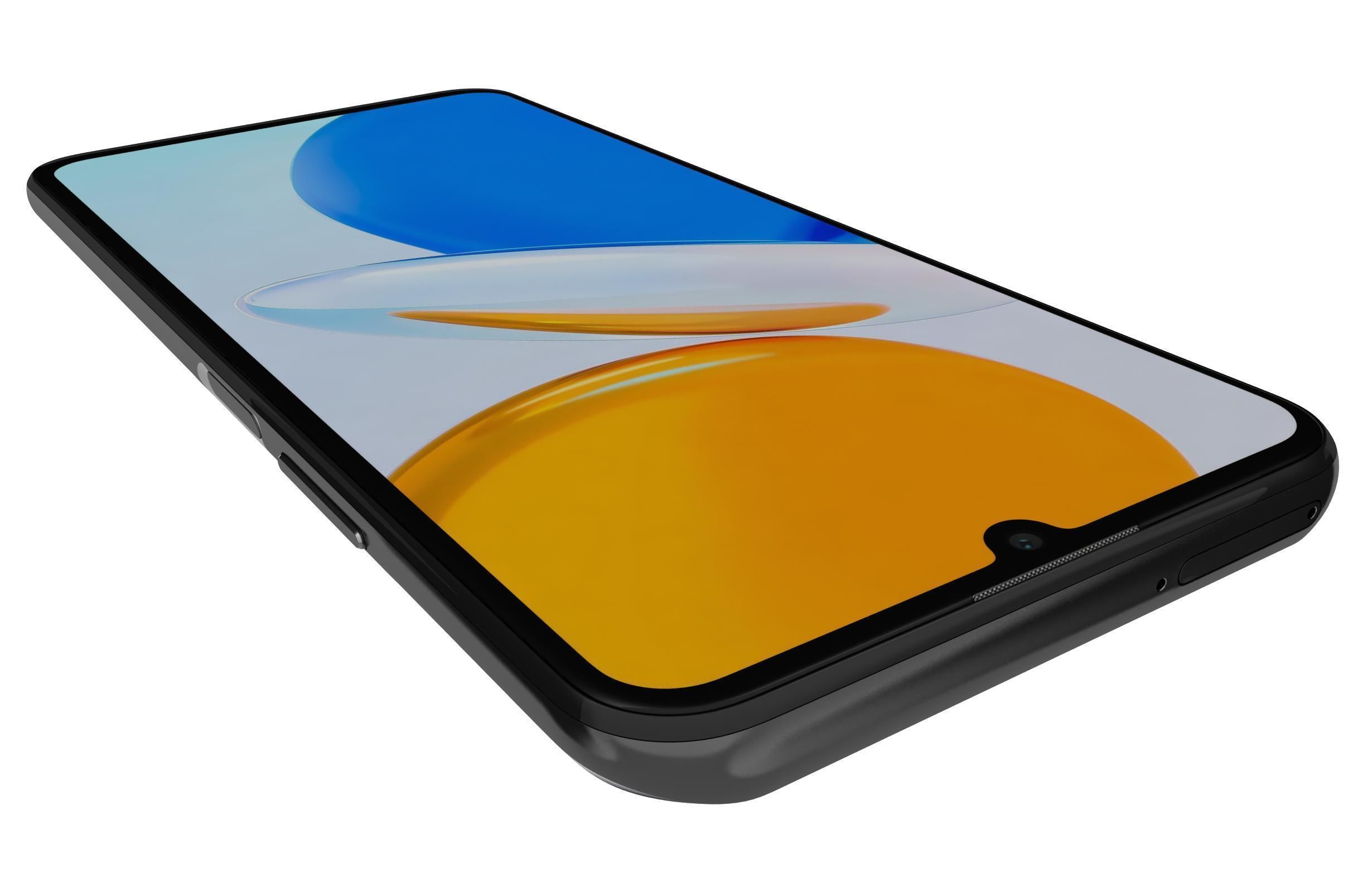 Honor X7 Black Low-poly 3D model_13