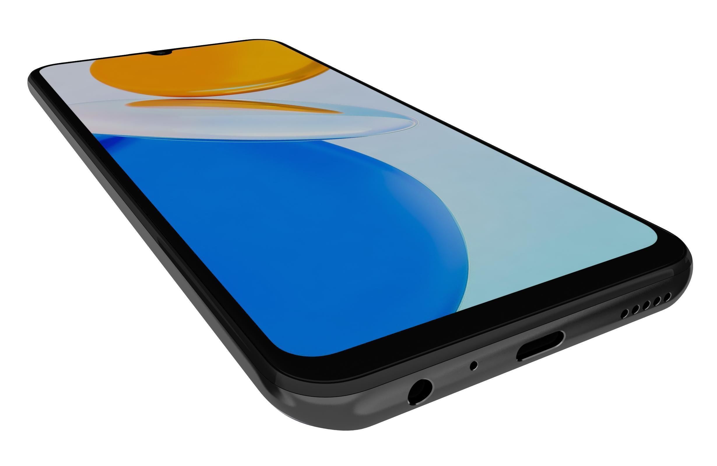 Honor X7 Black Low-poly 3D model_12