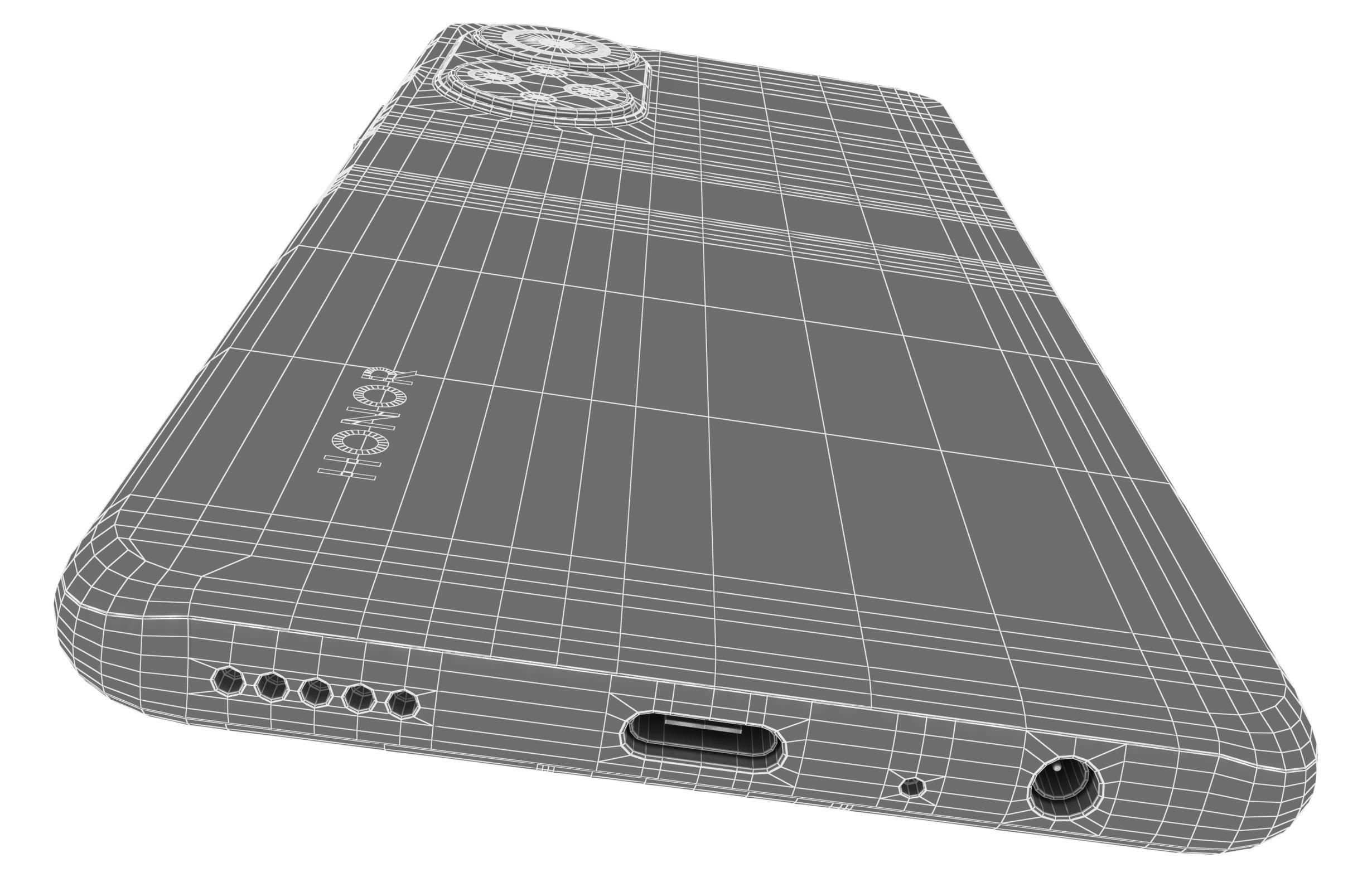 Honor X7 Black Low-poly 3D model_20