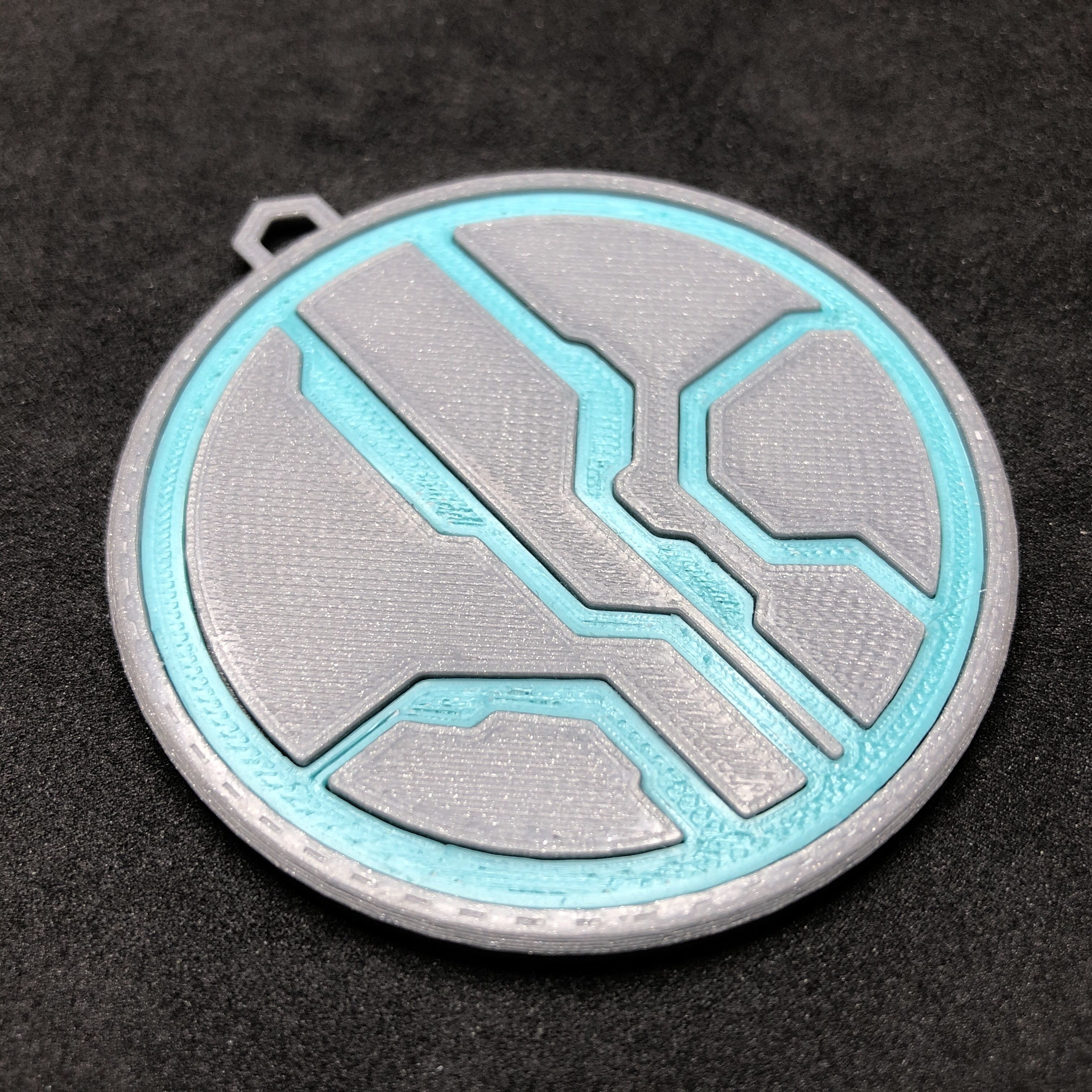 Halo Mantle of Responsibility Pendant and Presentation Box 3D print model_6