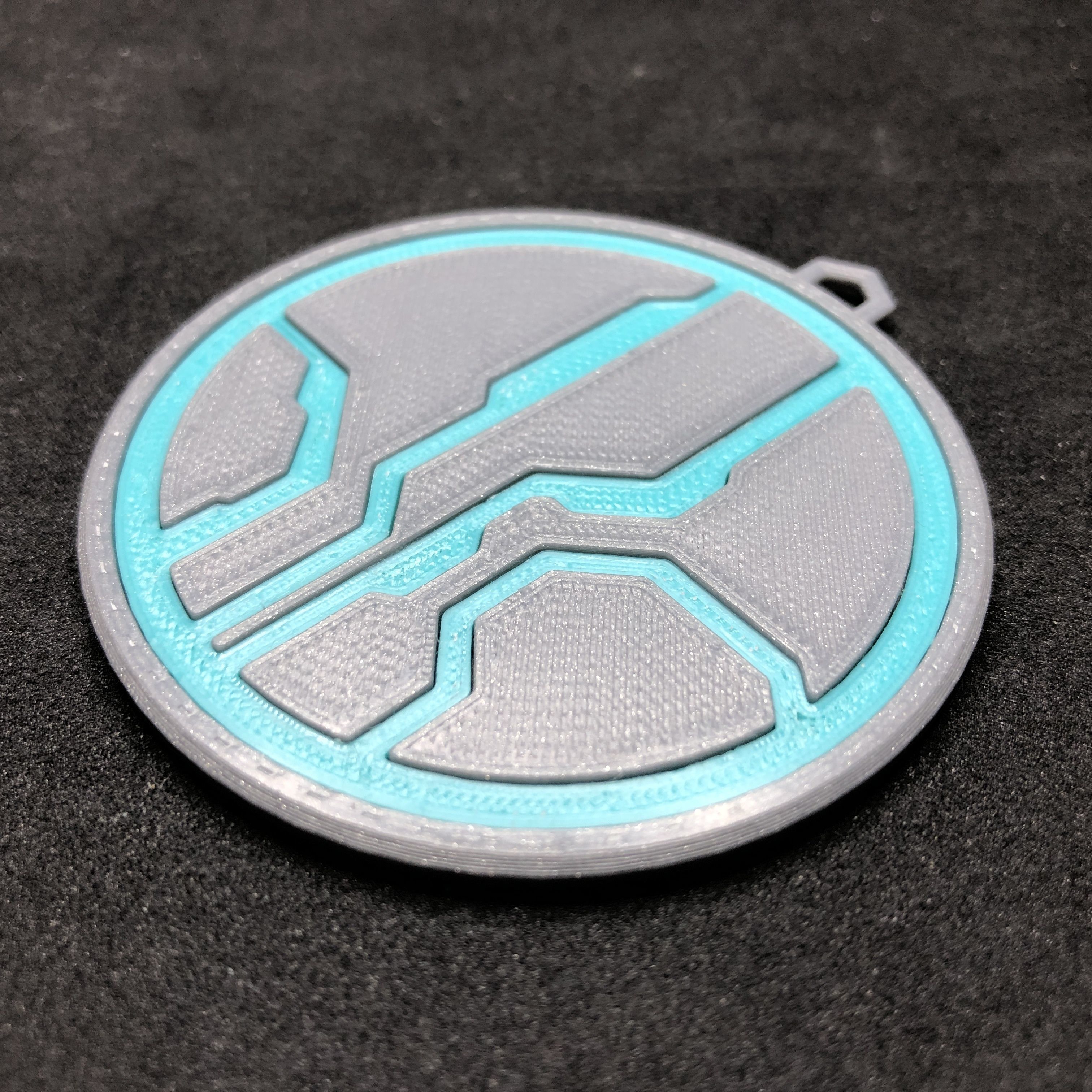 Halo Mantle of Responsibility Pendant and Presentation Box 3D print model_3