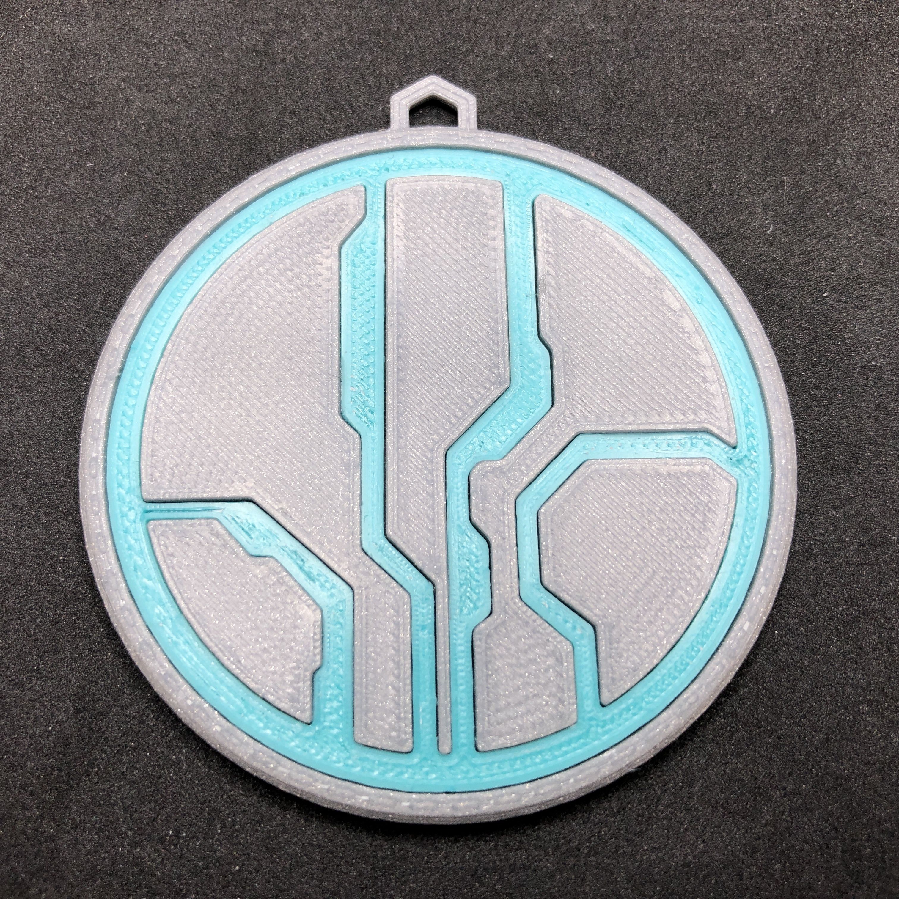 Halo Mantle of Responsibility Pendant and Presentation Box 3D print model_2