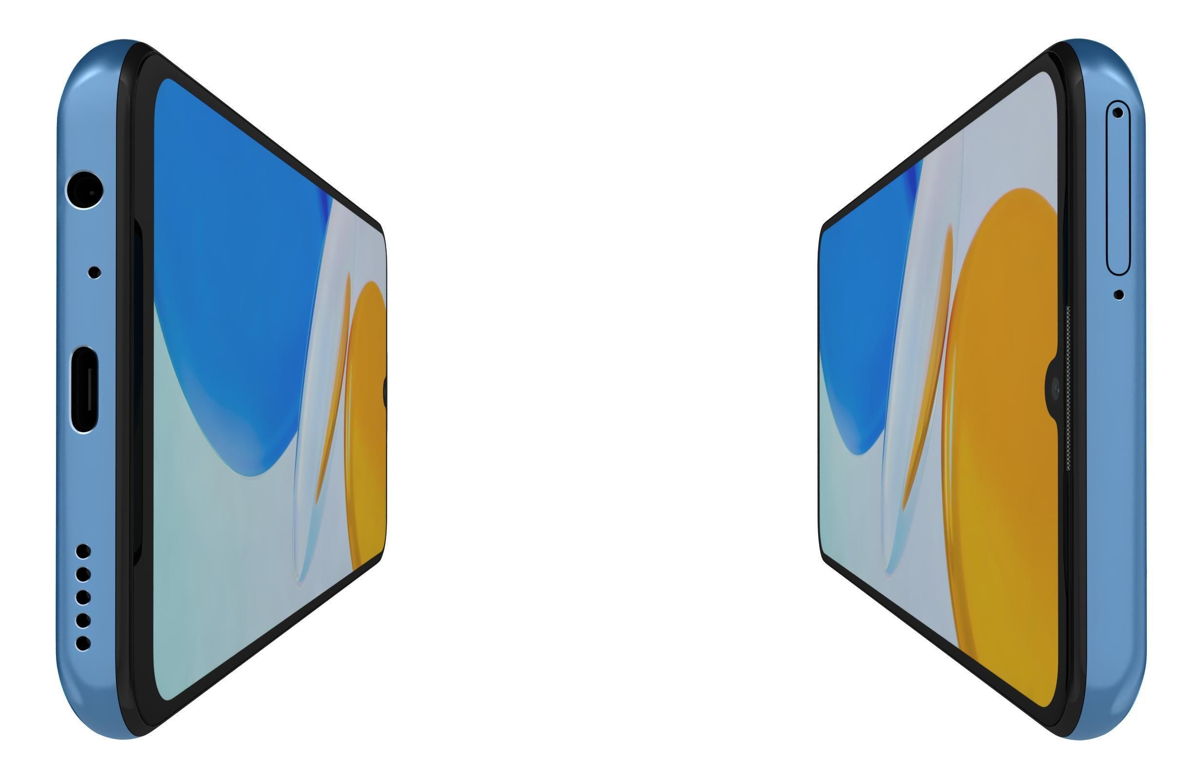 Honor X7 Blue 3D model_9